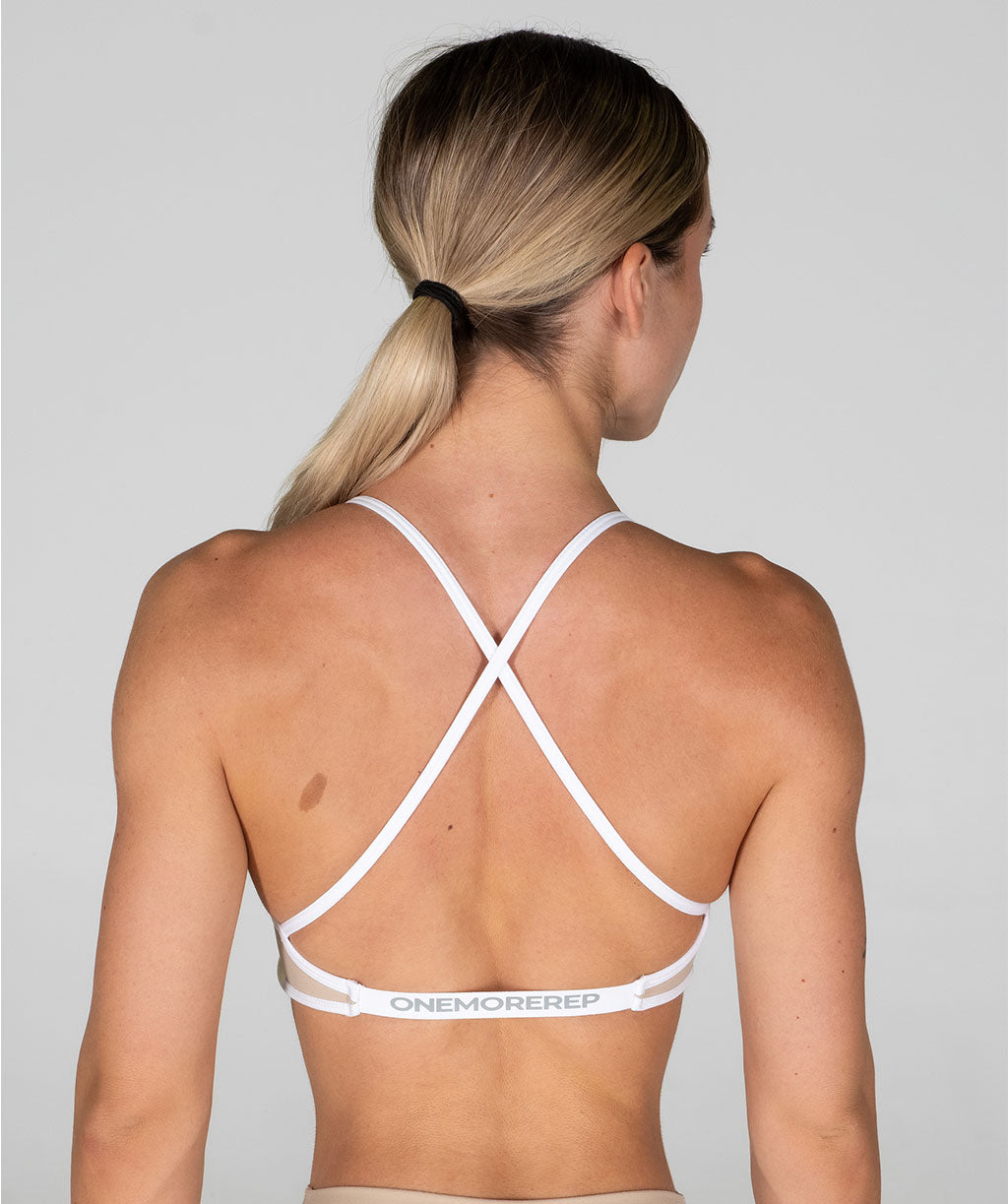 Two Tone Infinity Bra Almond/White