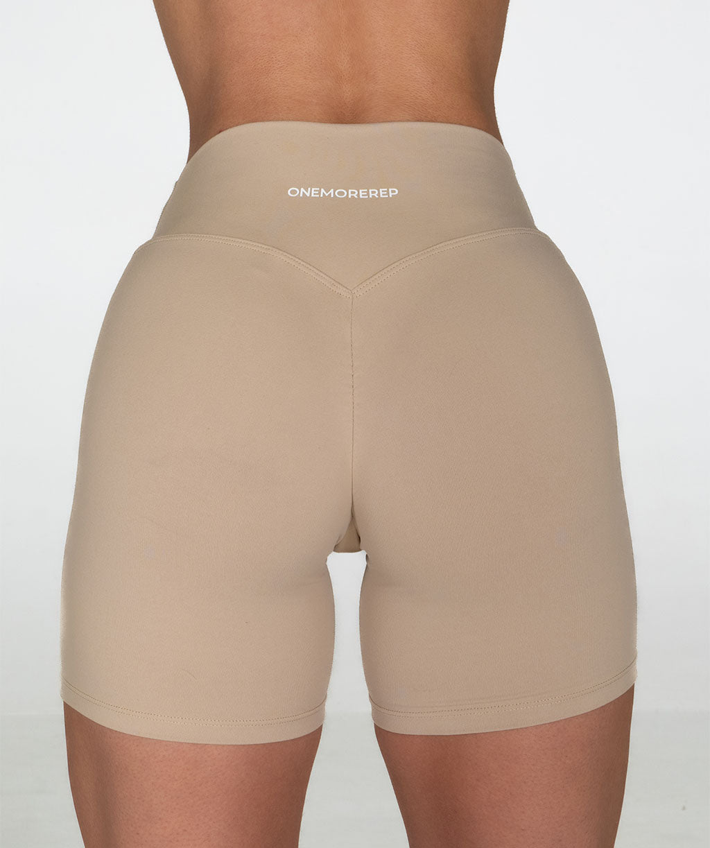 Core Invisible Scrunch Shorts Almond