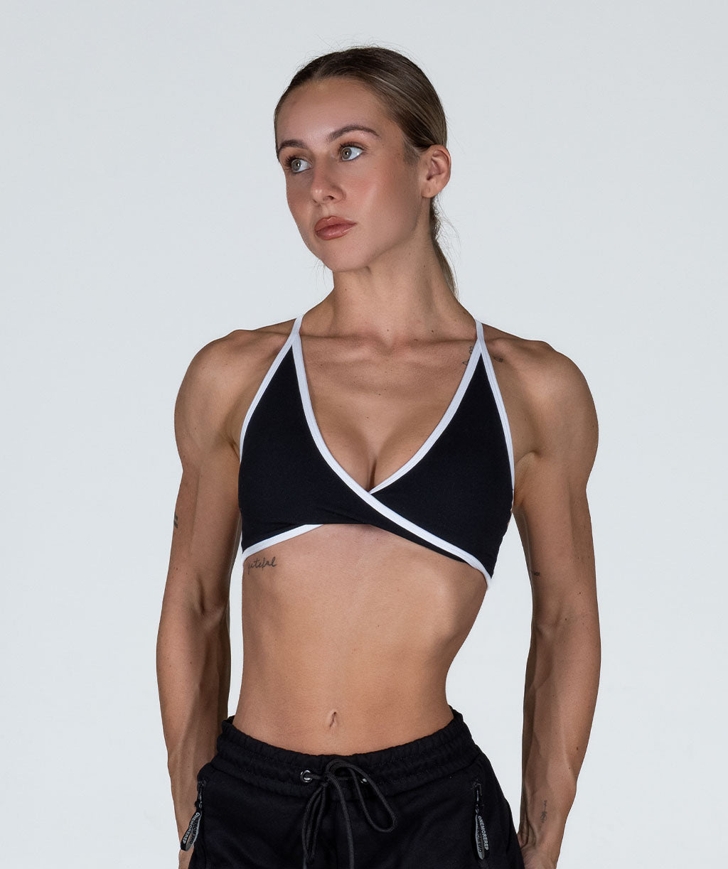Two Tone Infinity Bra Black/White