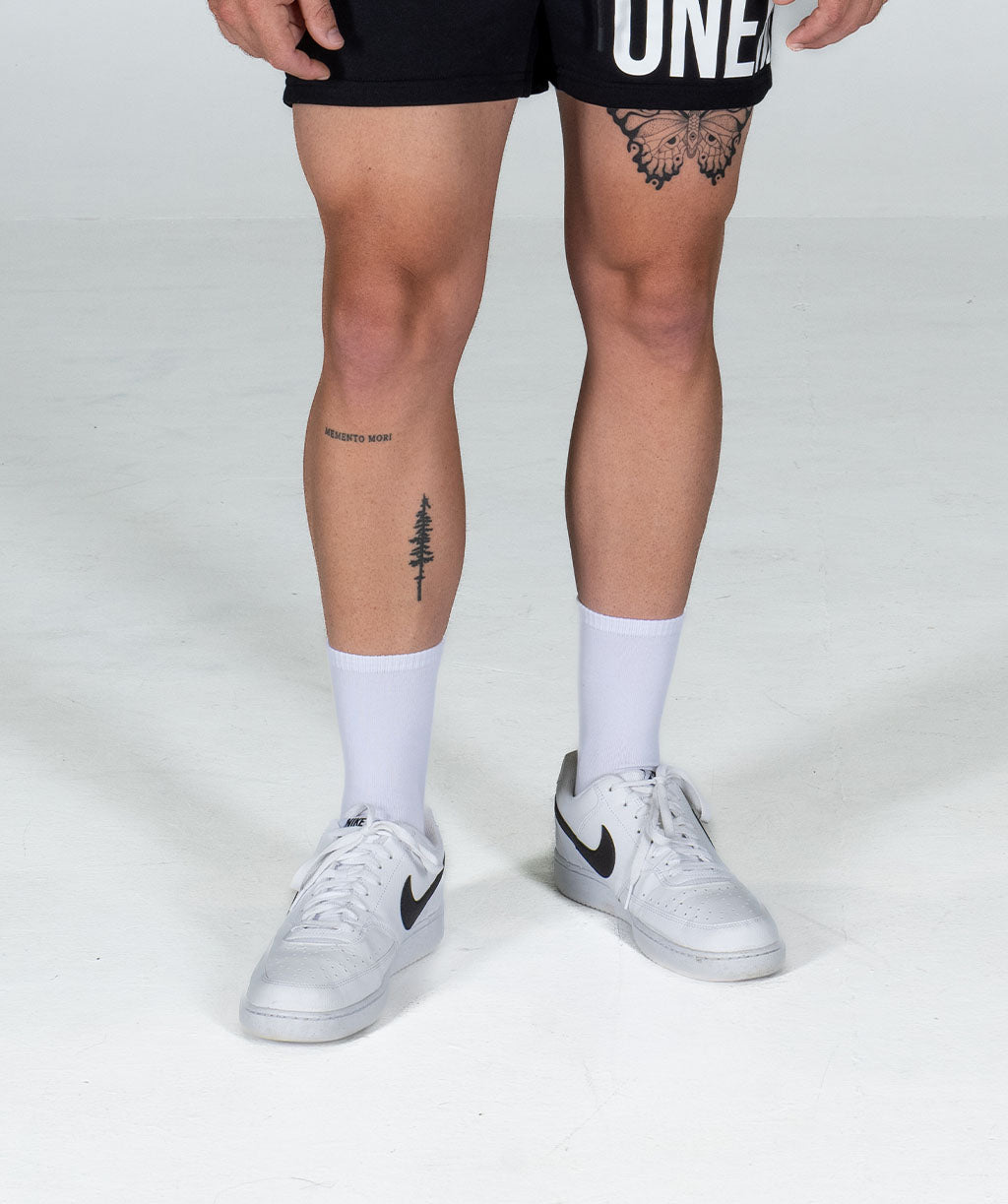 OneMoreRep Crew Socks White/Grey
