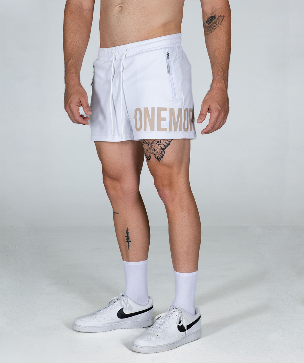 Bold Muscle Shorts White/Almond