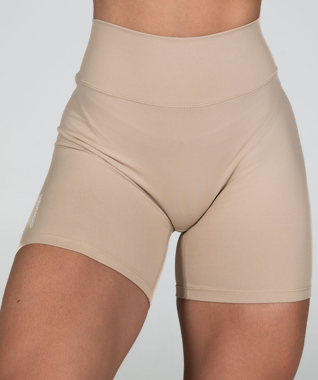 Core Invisible Scrunch Shorts Almond