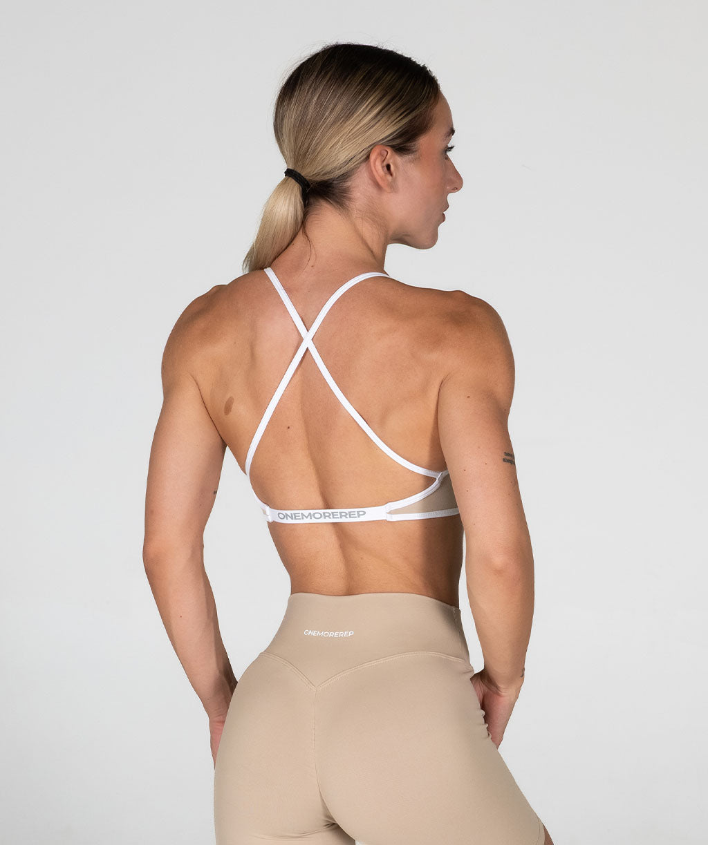 Two Tone Infinity Bra Almond/White