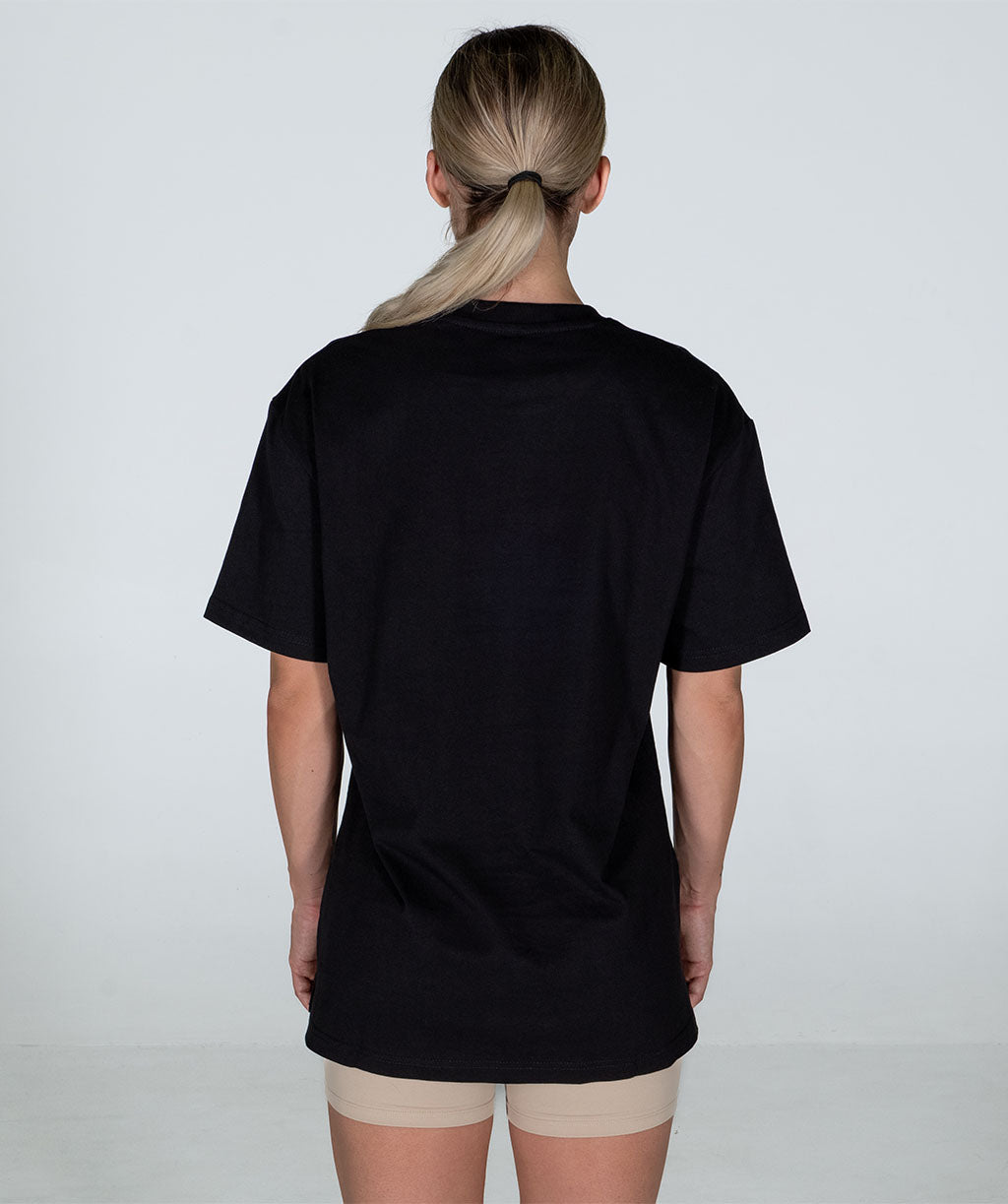 Minimalist Oversized Brace Tee Black/Almond