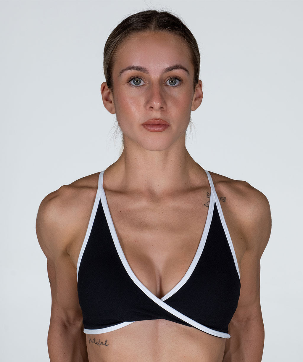 Two Tone Infinity Bra Black/White