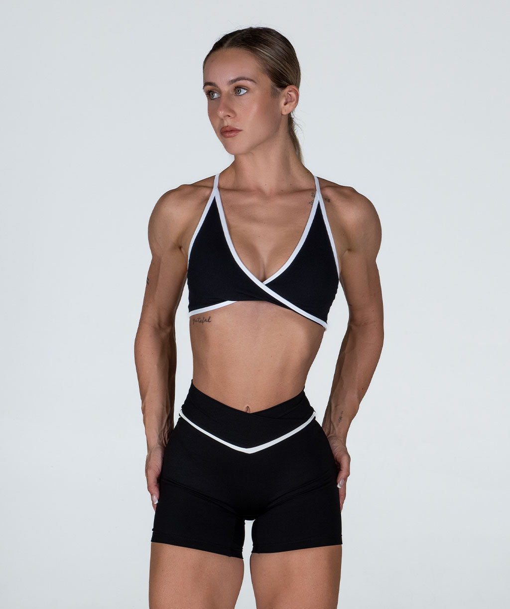 Two Tone Infinity Bra Black/White