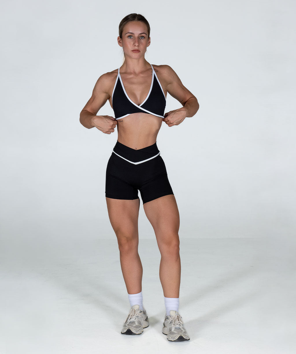 Two Tone Infinity Bra Black/White