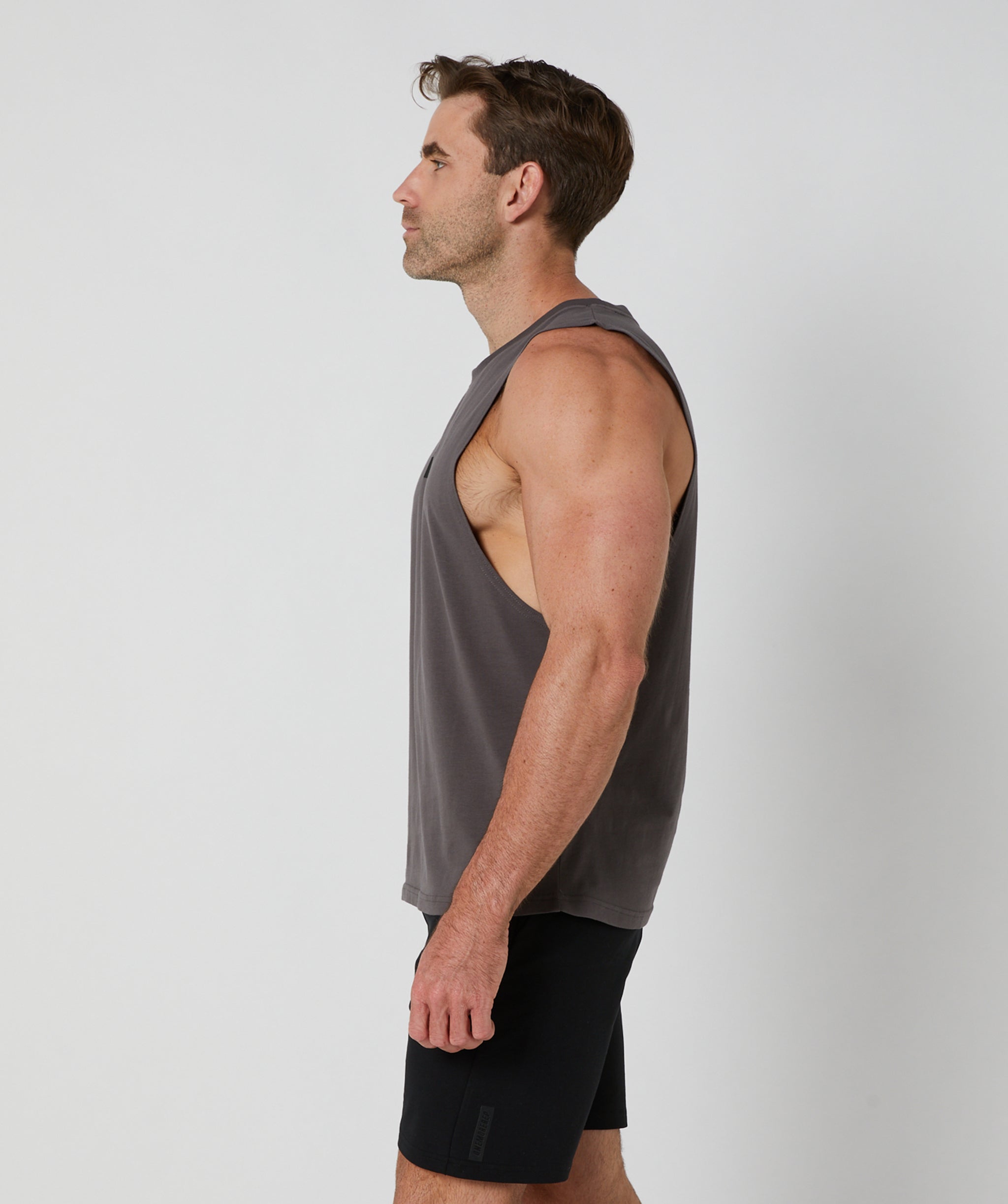 Apex Muscle Tee Charcoal