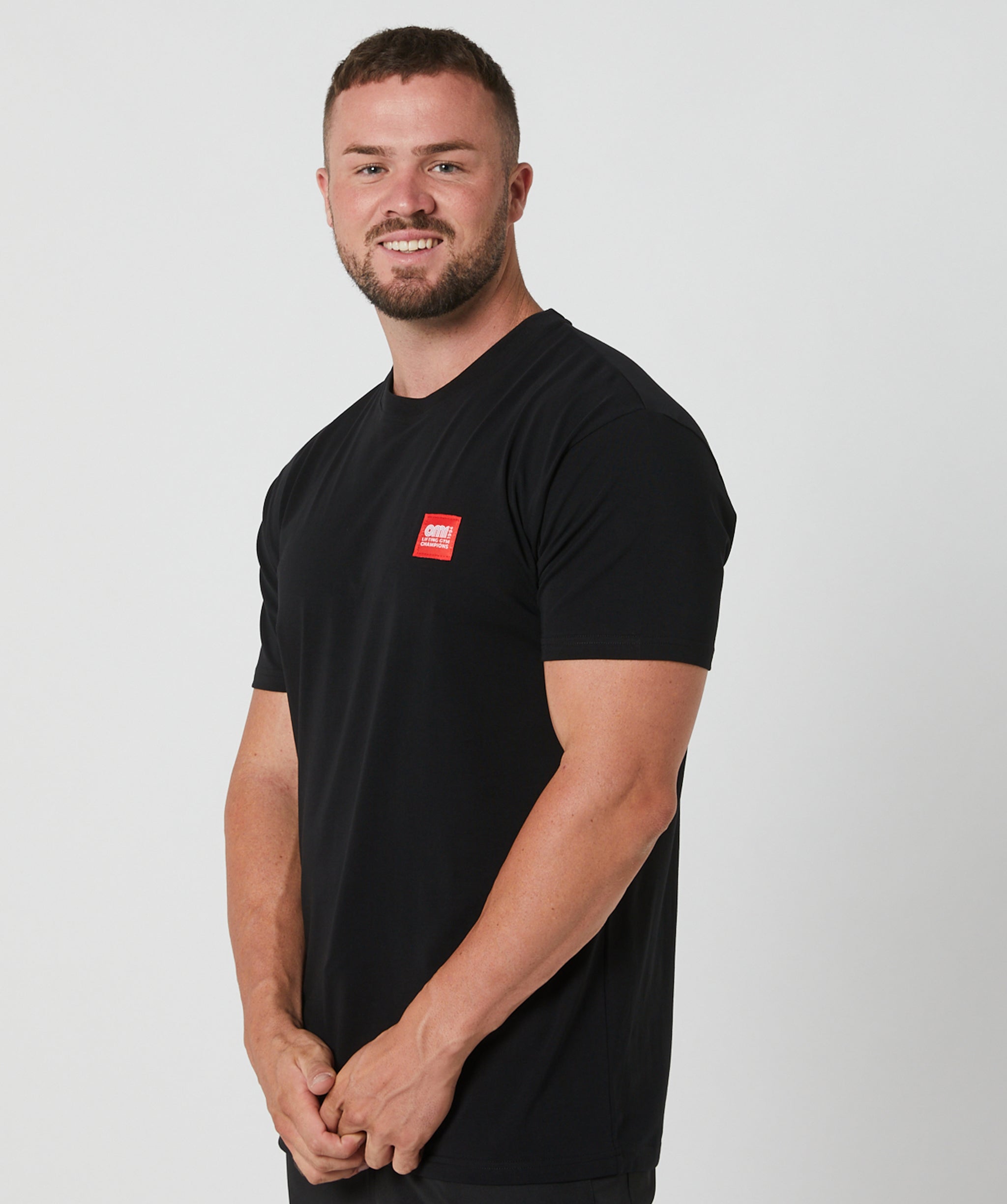 Champ Tee Black/Crimson