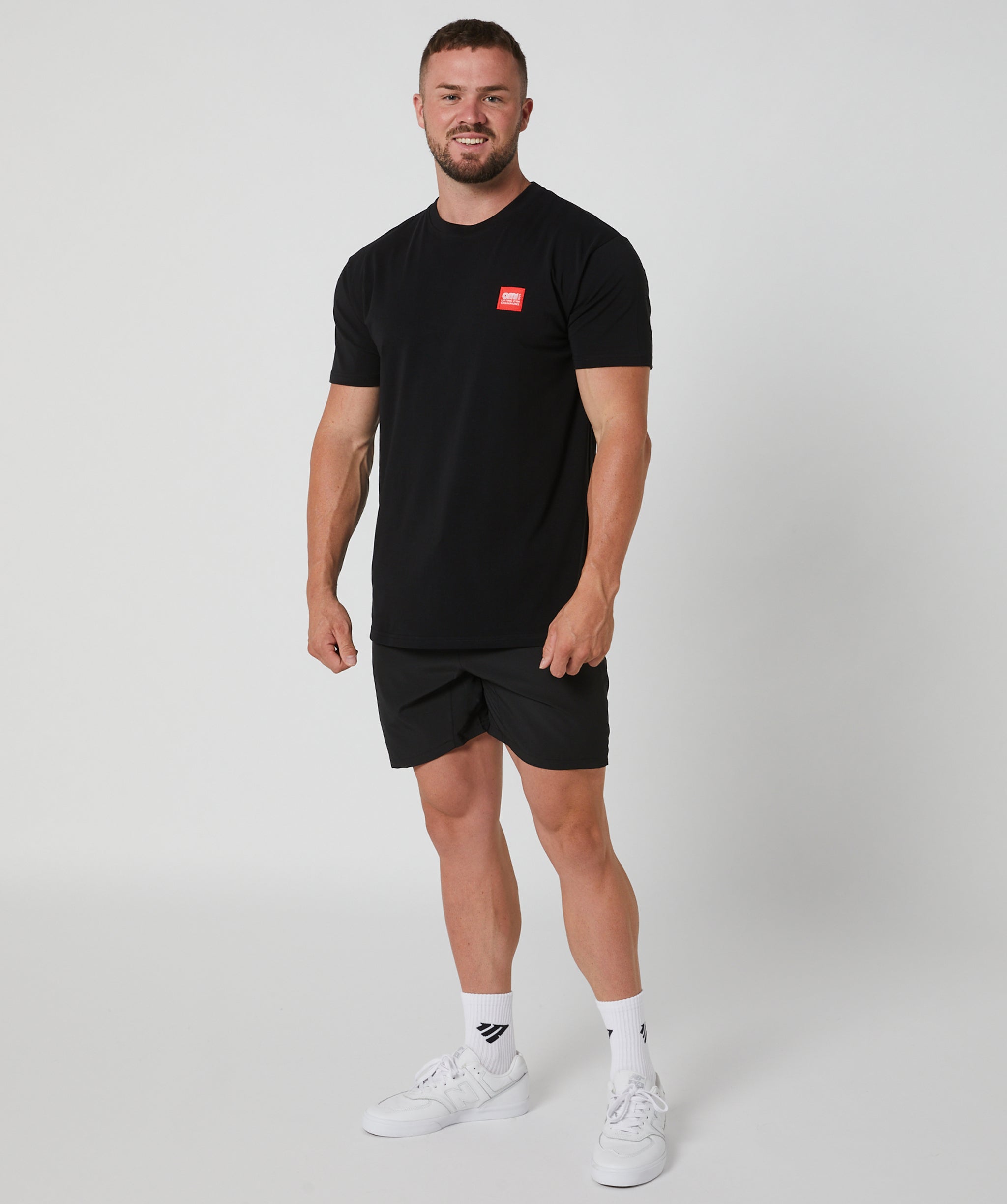 Champ Tee Black/Crimson
