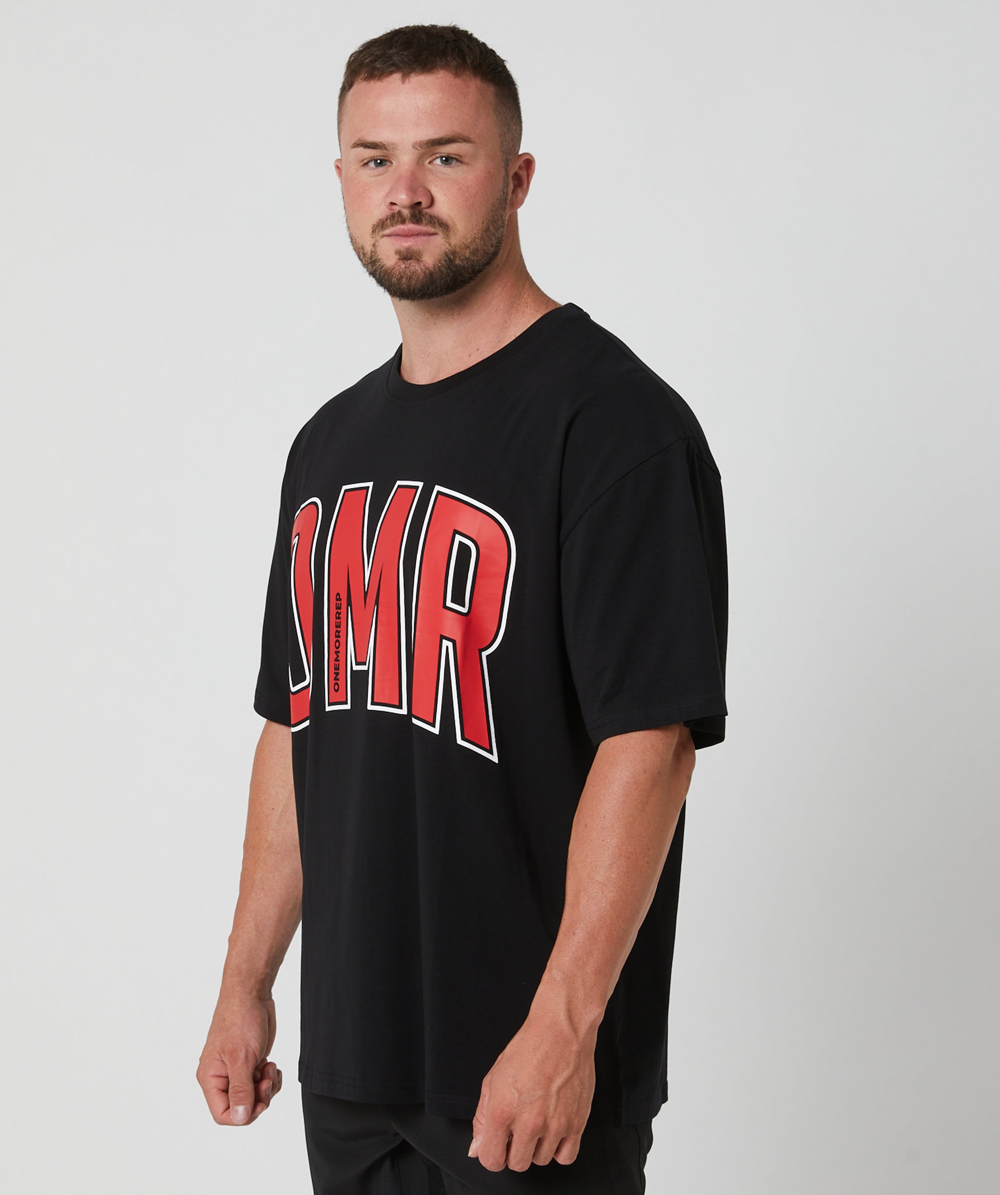 Oversized Pump Tee Black/Crimson