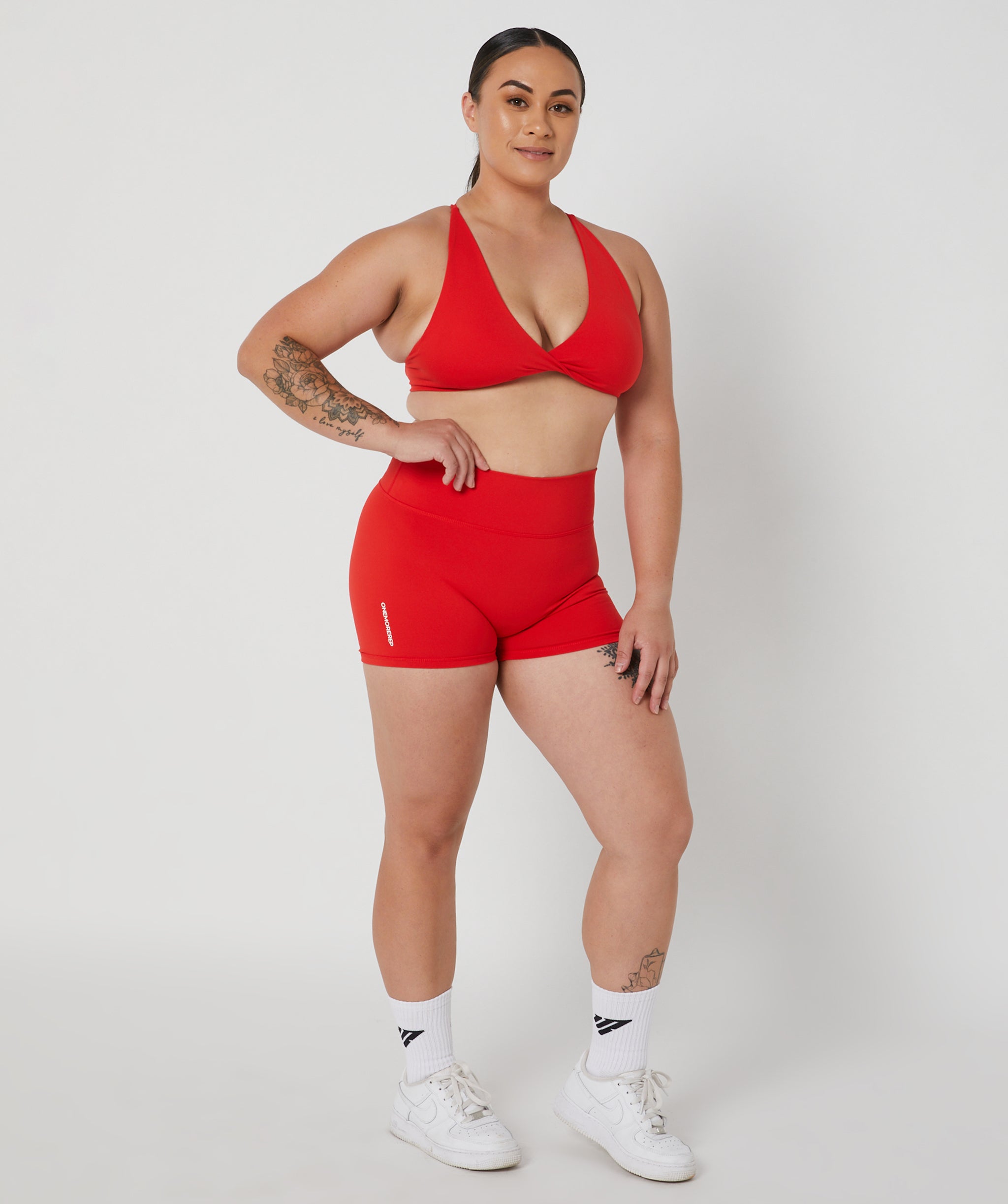 Core Scrunch True Booty Shorts Crimson