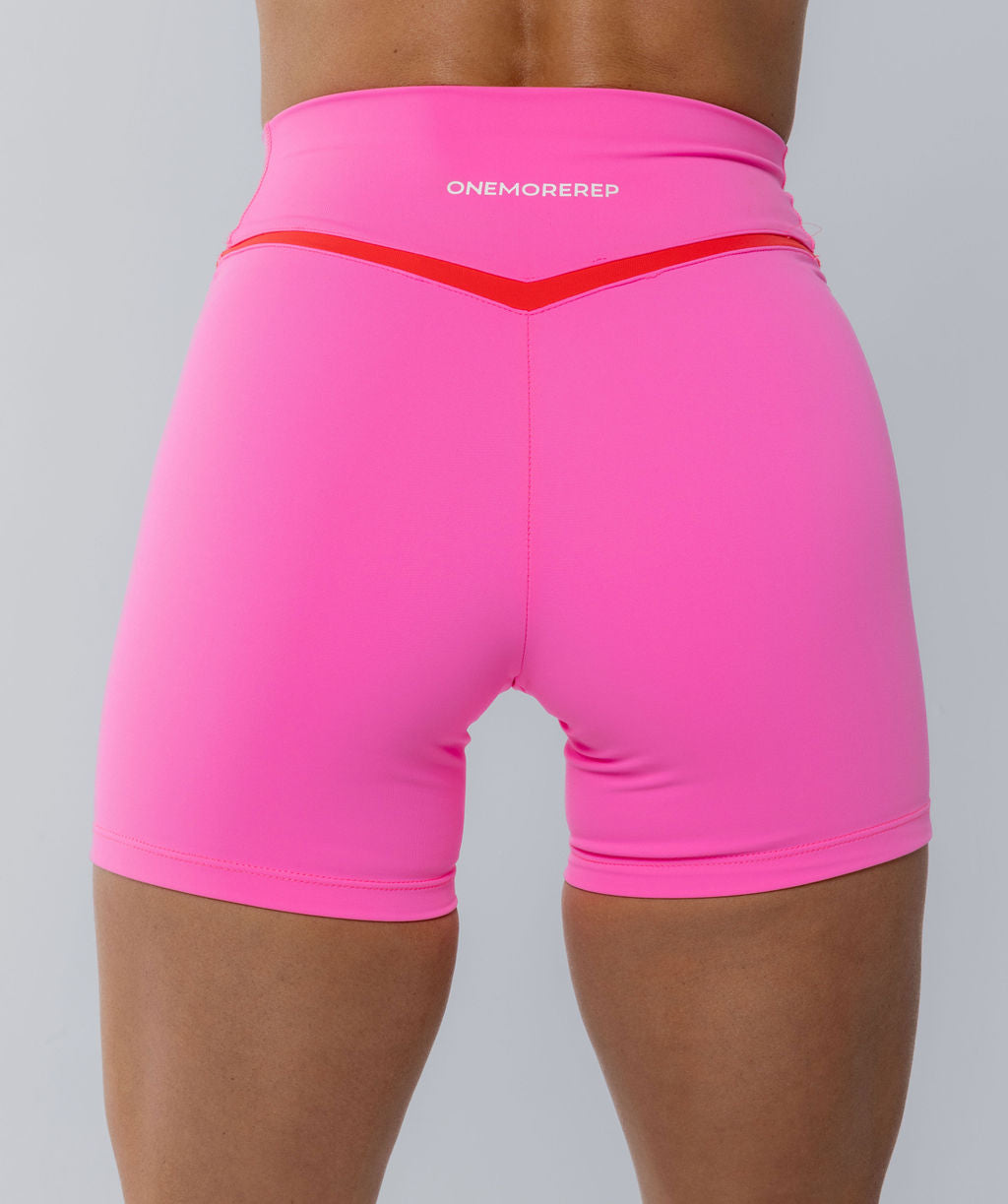 Two Tone Cross Shorts Pink Sherbet