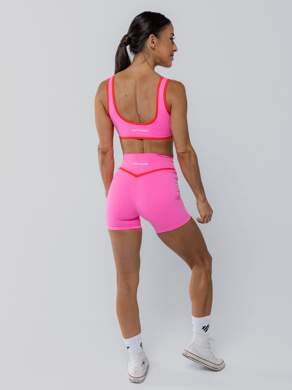 Two Tone Cross Shorts Pink Sherbet