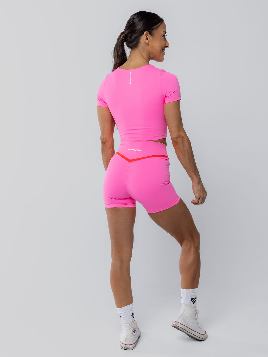 Sculpt Crop Tee Pink Sherbet