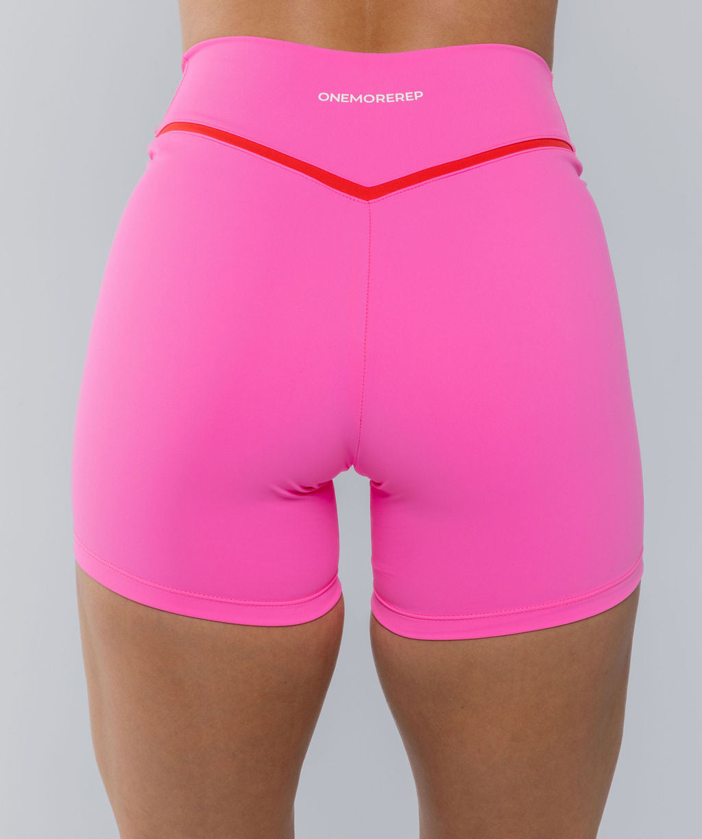 Two Tone Cross Shorts Pink Sherbet