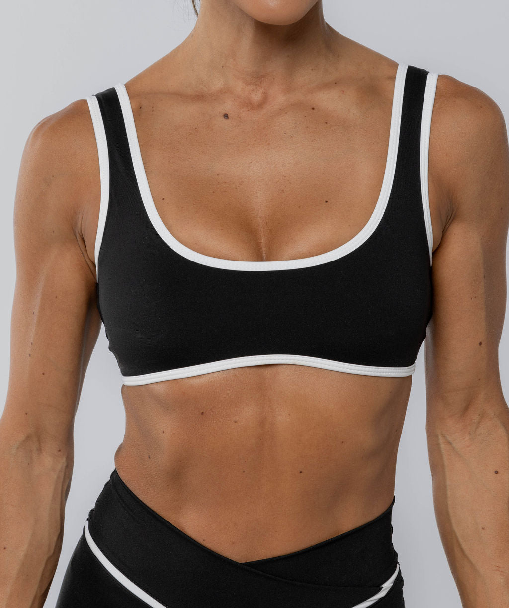 Two Tone Bralette Black