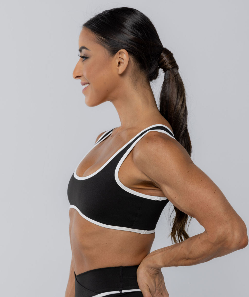 Two Tone Bralette Black