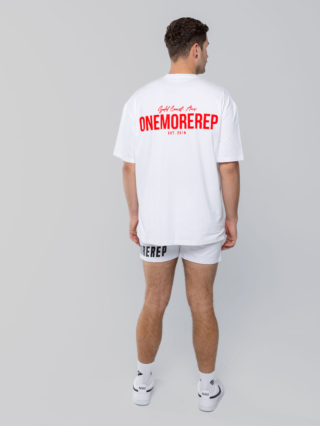 GC Oversized Tee White Ruby Red