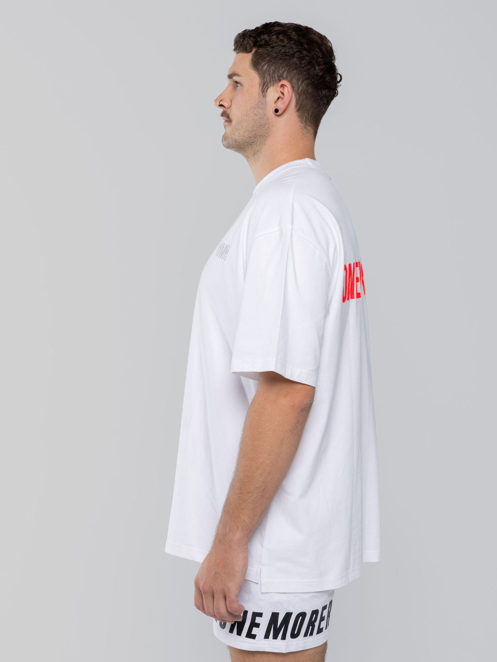 GC Oversized Tee White Ruby Red