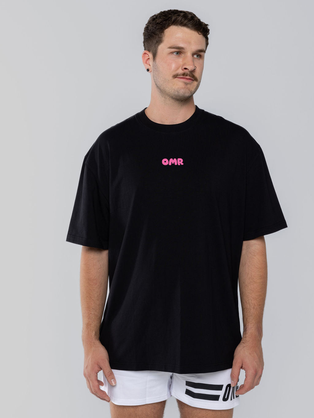 Goals Oversized Tee Black Pink Sherbet