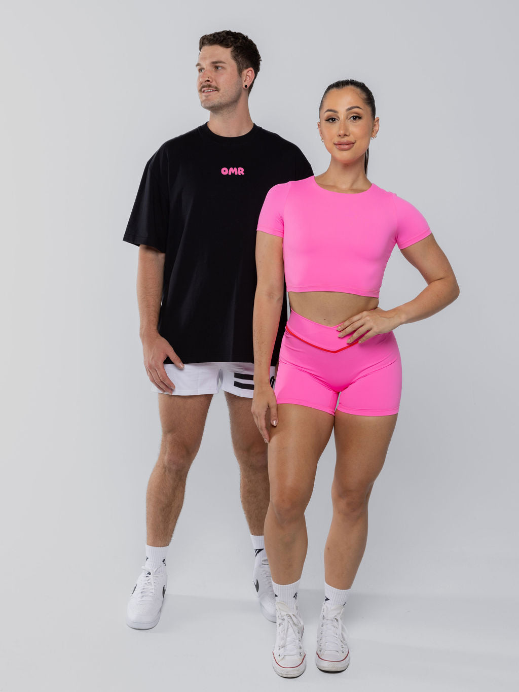Goals Oversized Tee Black Pink Sherbet