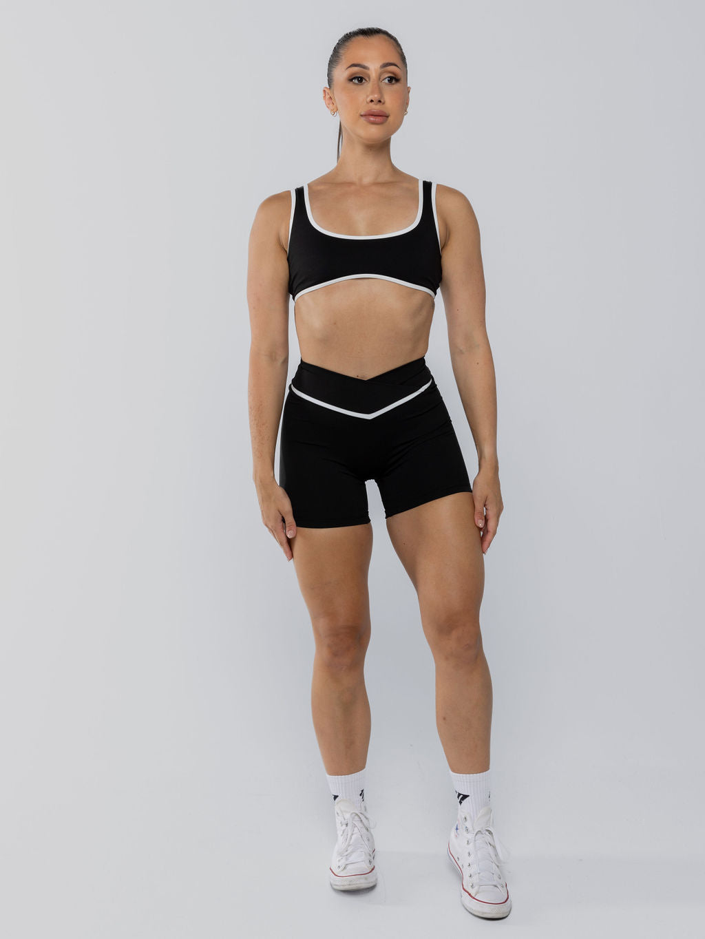 Two Tone Bralette Black