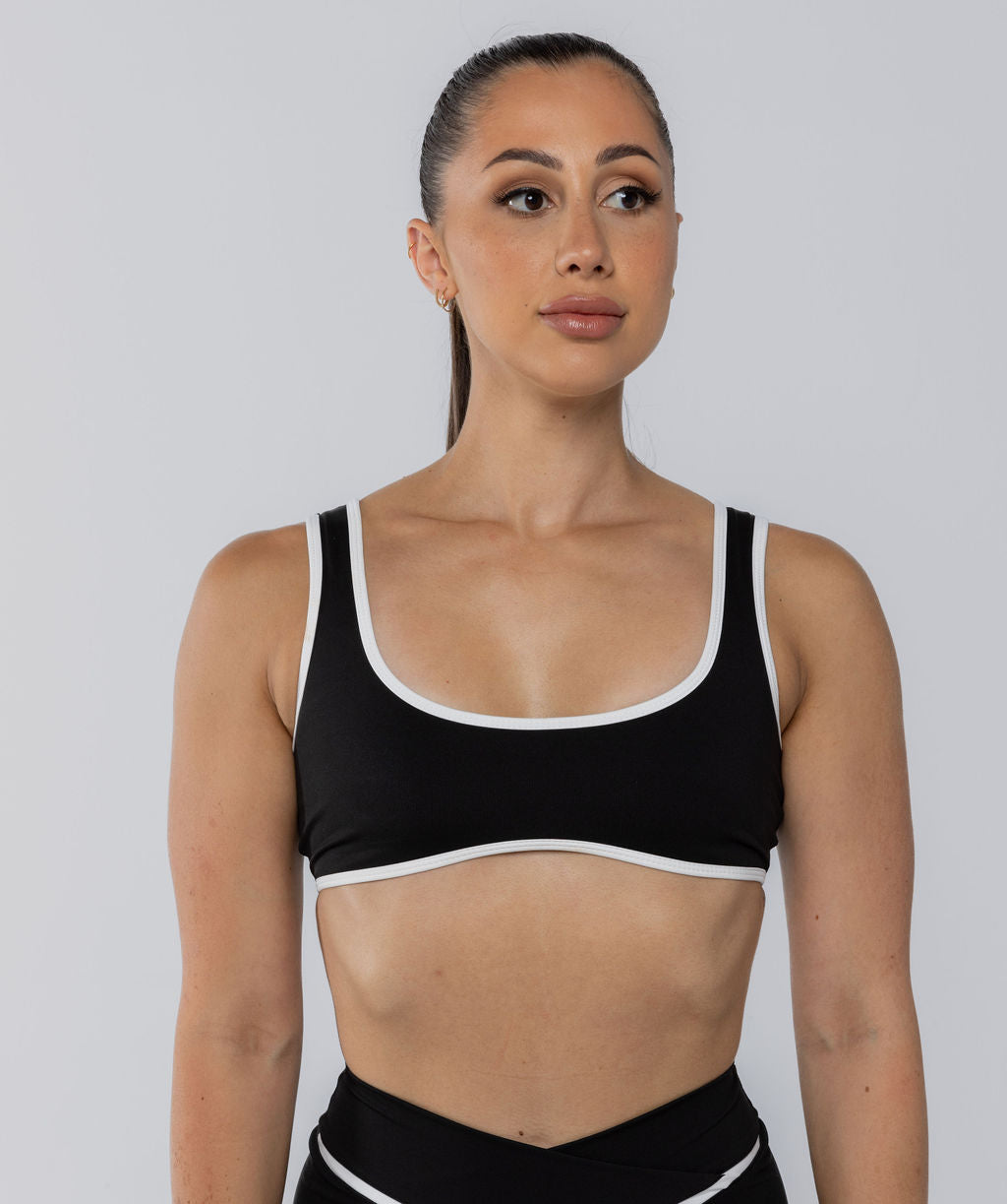 Two Tone Bralette Black