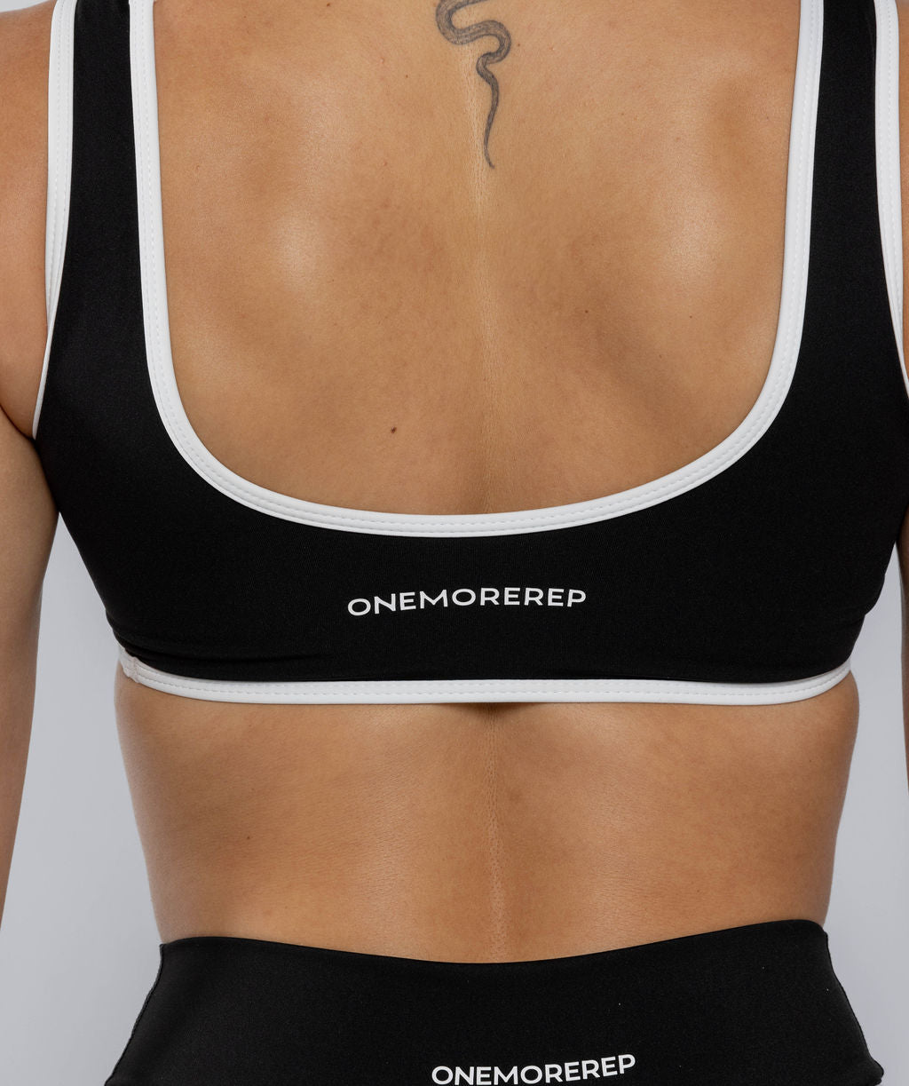 Two Tone Bralette Black