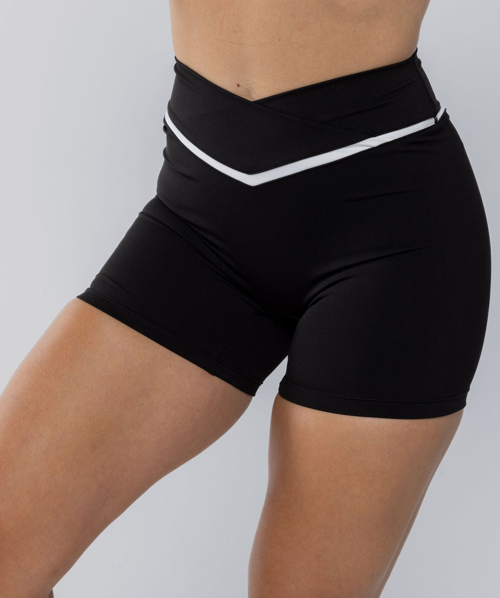 Two Tone Cross Shorts Black