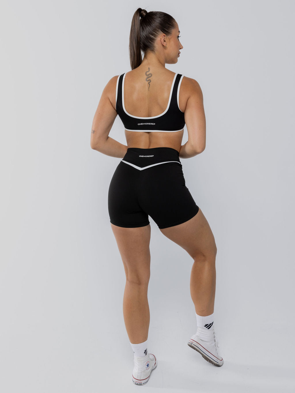 Two Tone Cross Shorts Black