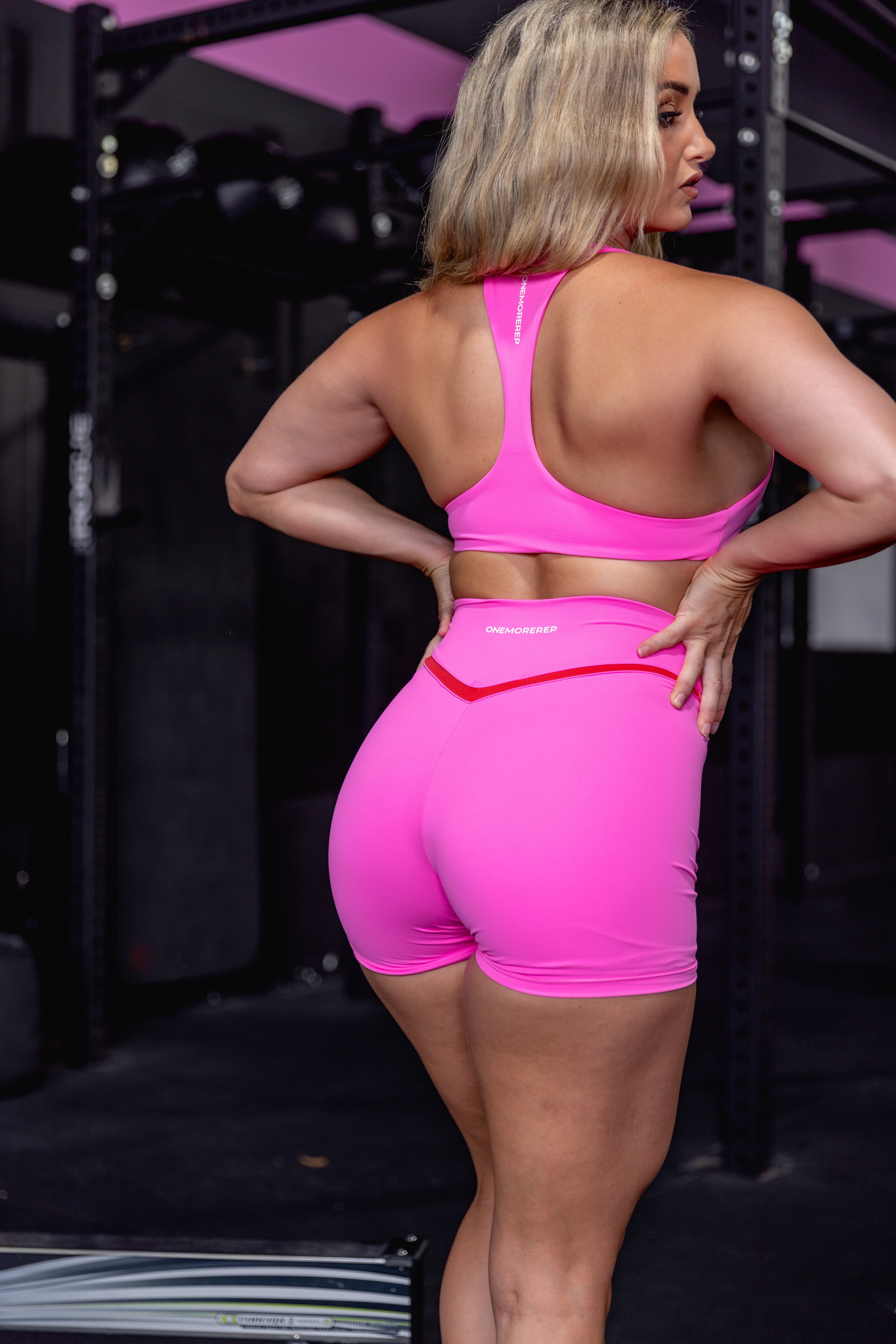 Two Tone Cross Shorts Pink Sherbet