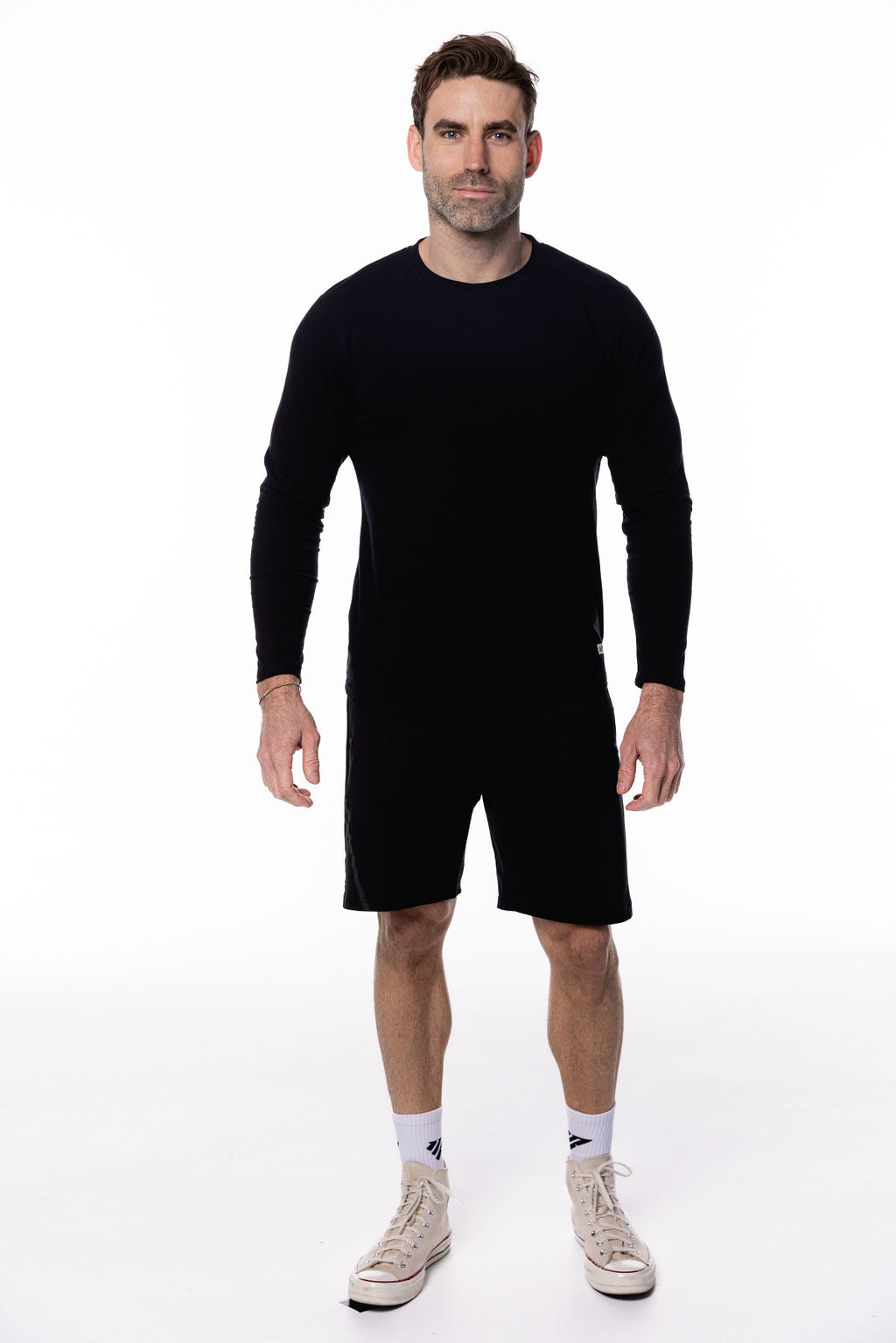 Varsity Long Sleeve Tee Black