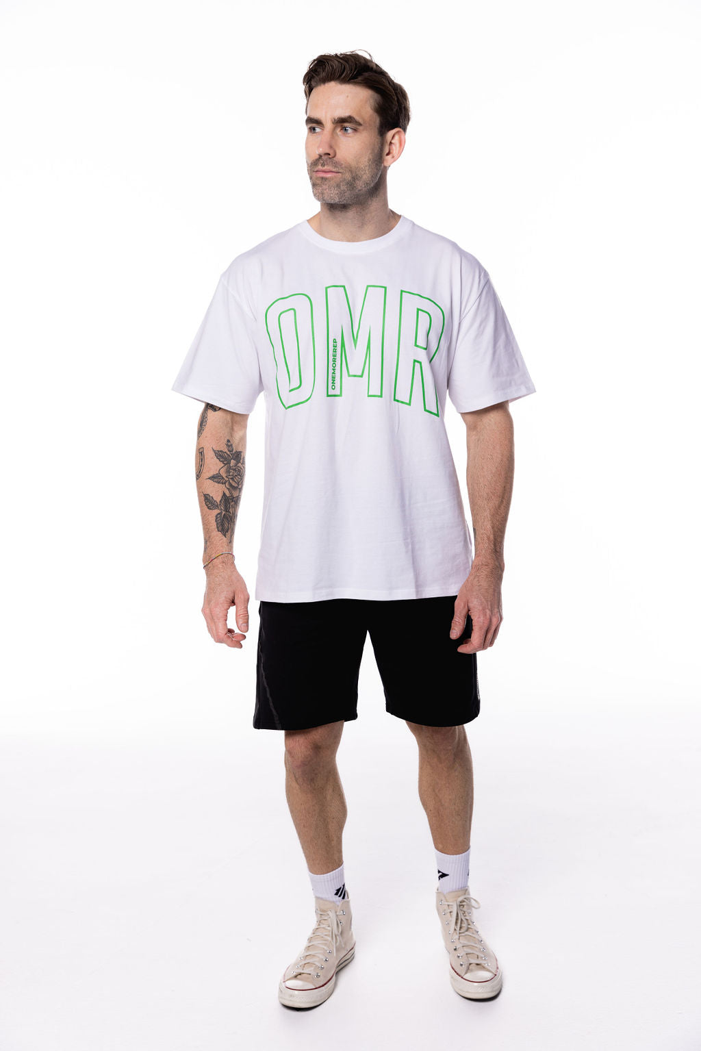 Oversized Pump Tee White/Green