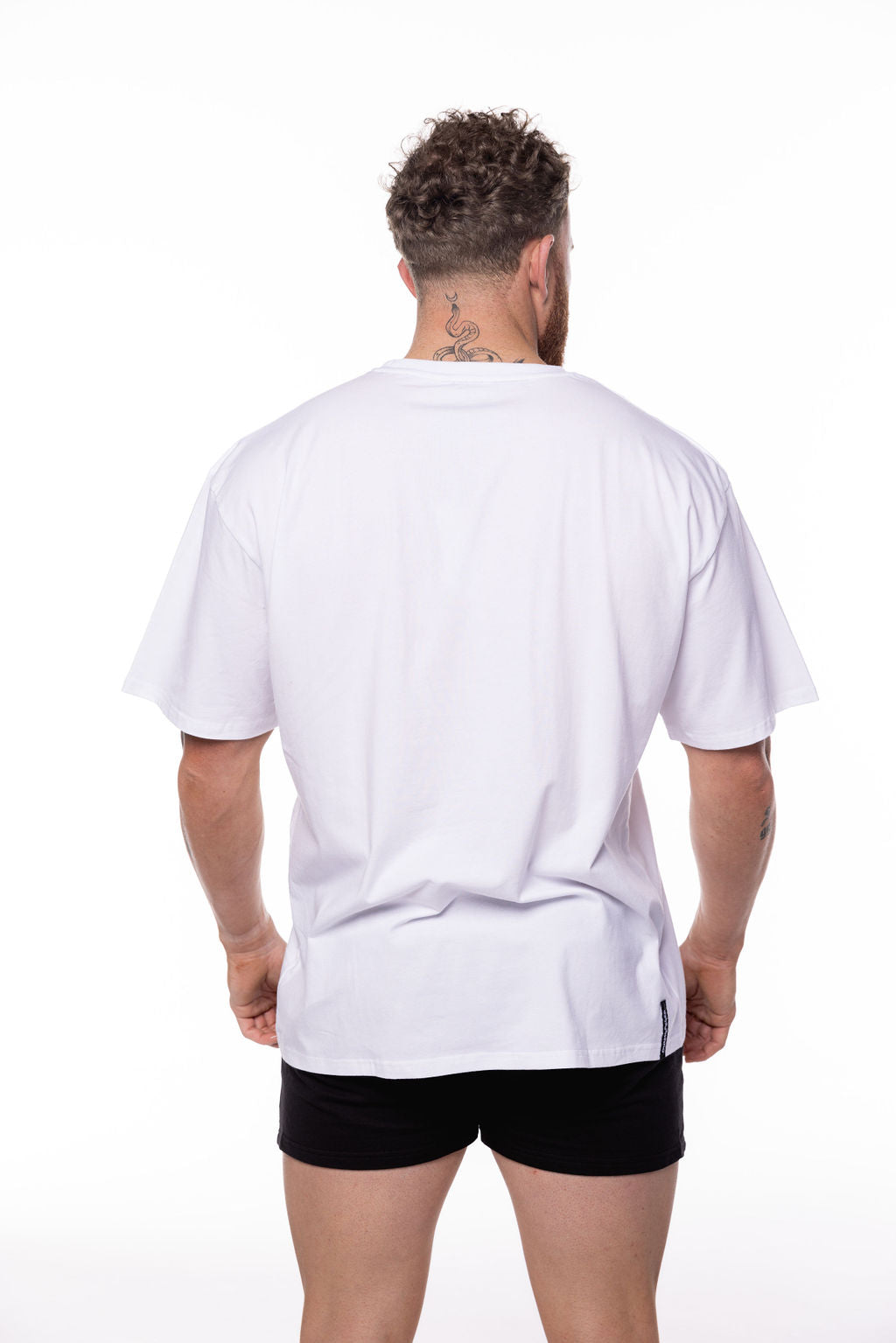 Oversized Pump Tee White/Bubblegum Pink