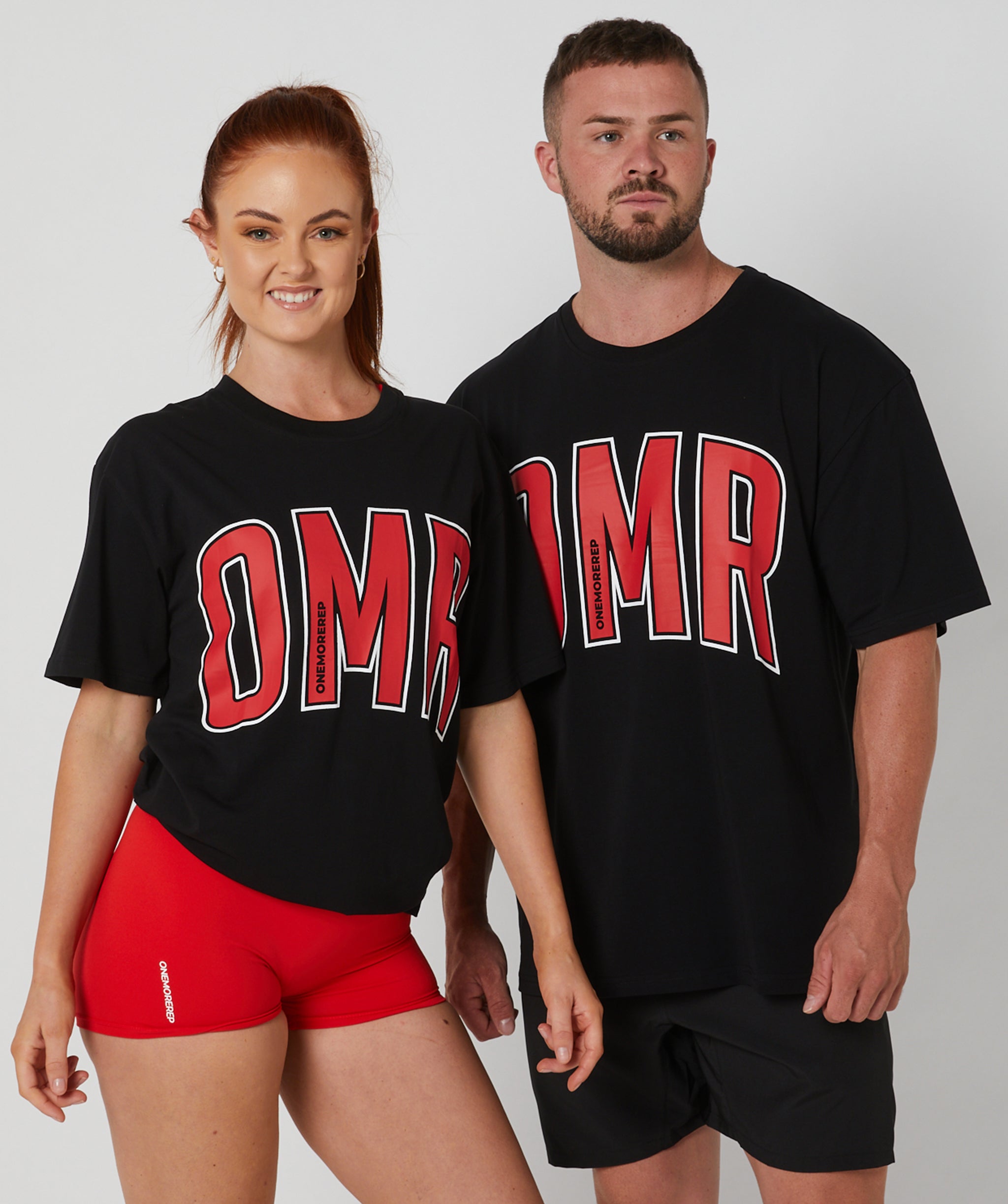 Oversized Pump Tee Black/Crimson