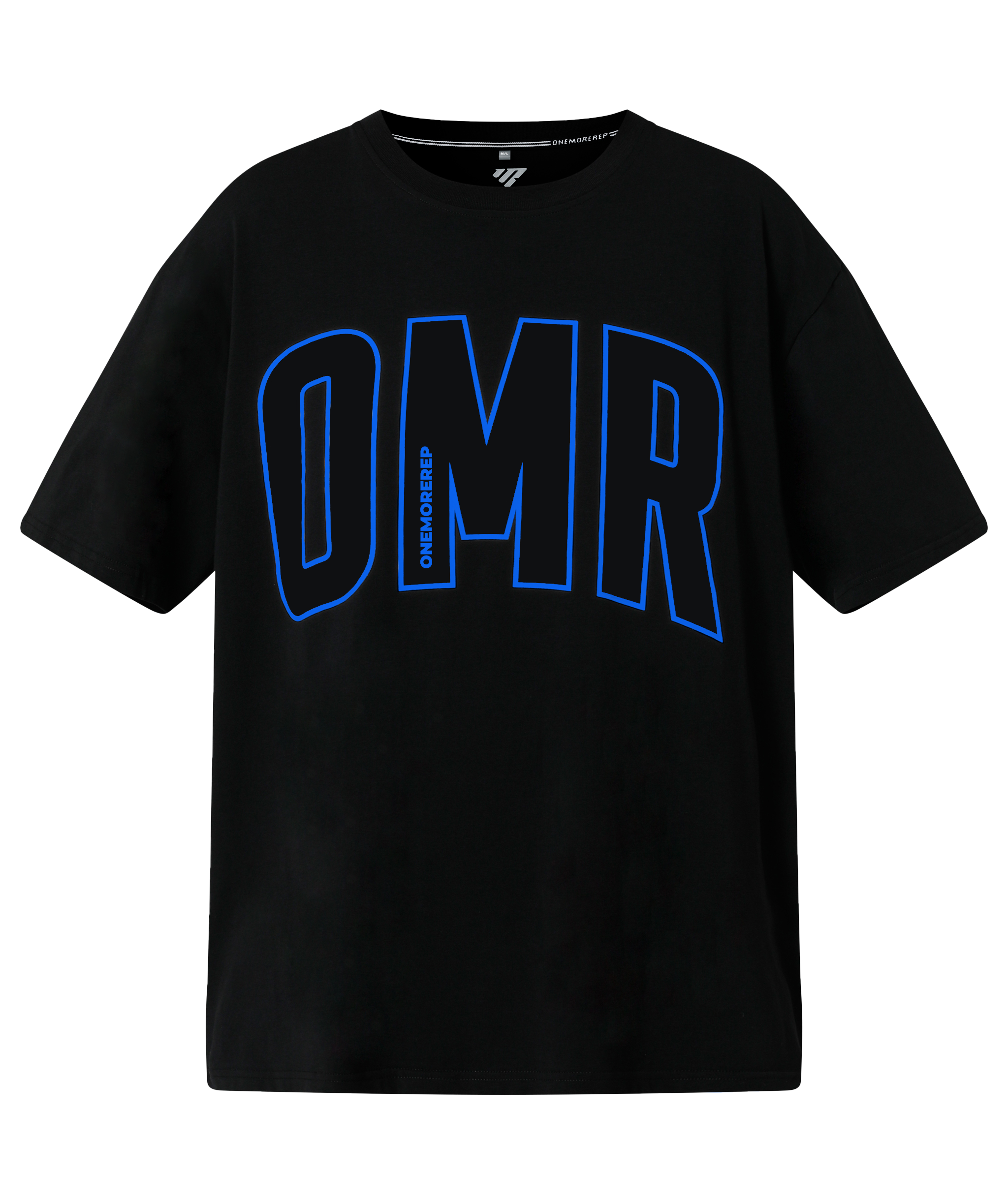 Oversized Pump Tee Black/Electric Blue