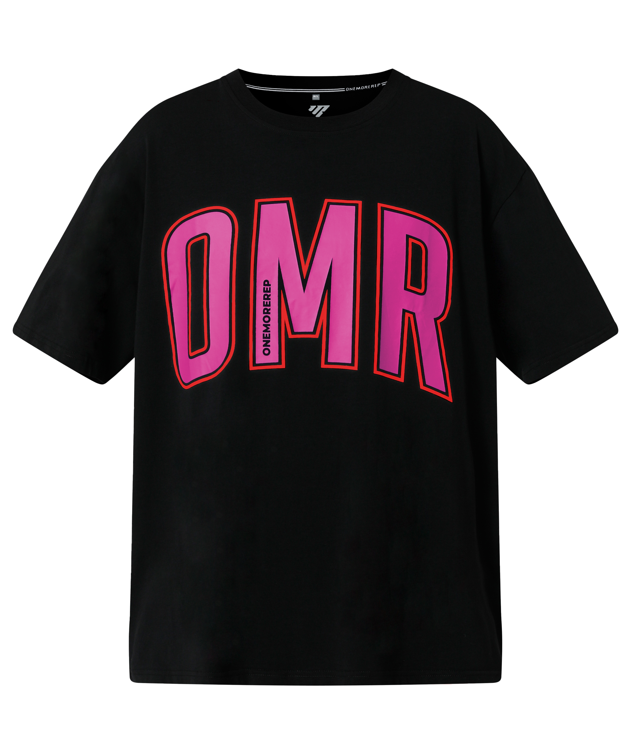 Oversized Pump Tee Black/Pink Sherbet