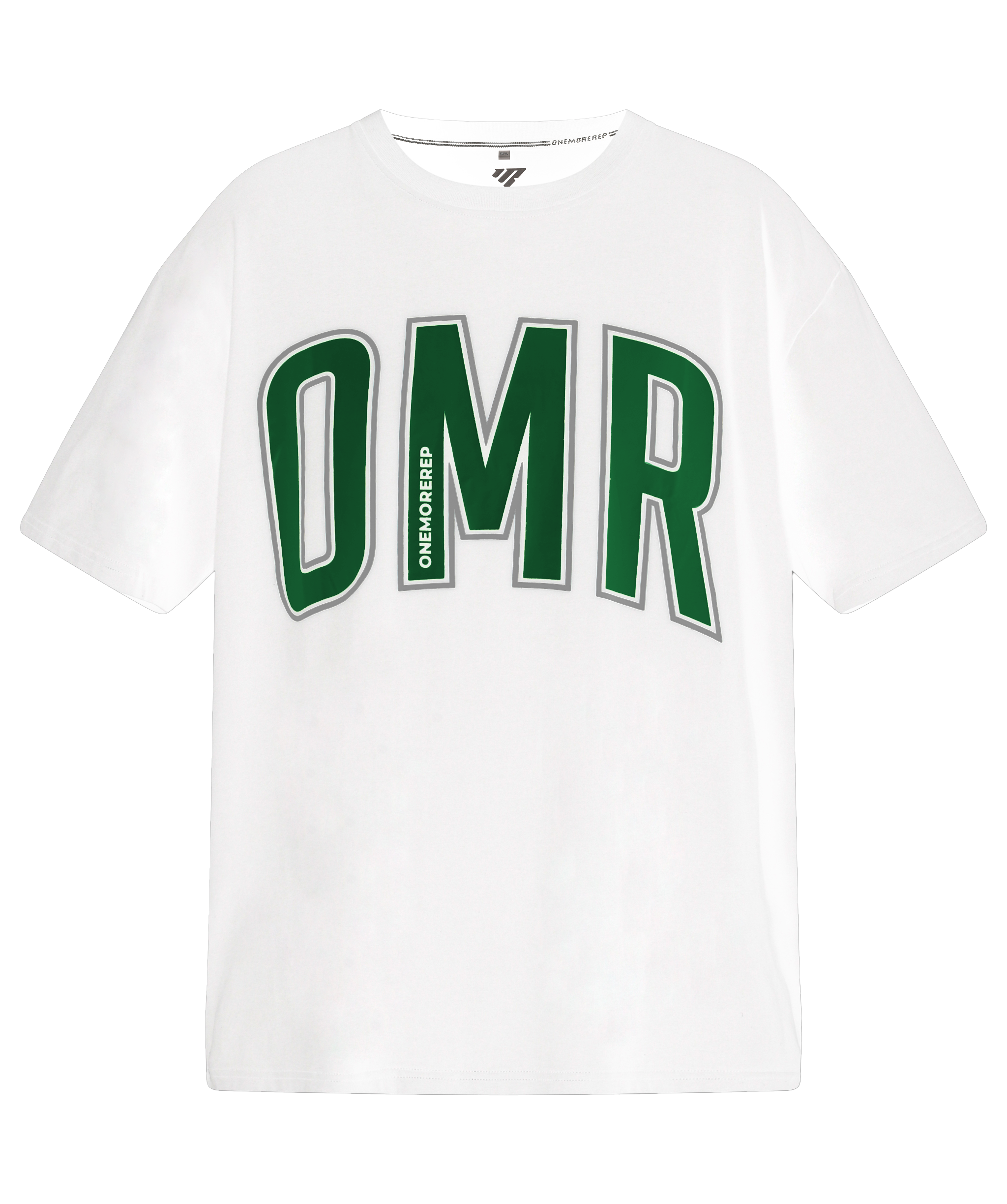 Oversized Pump Tee White/Forest