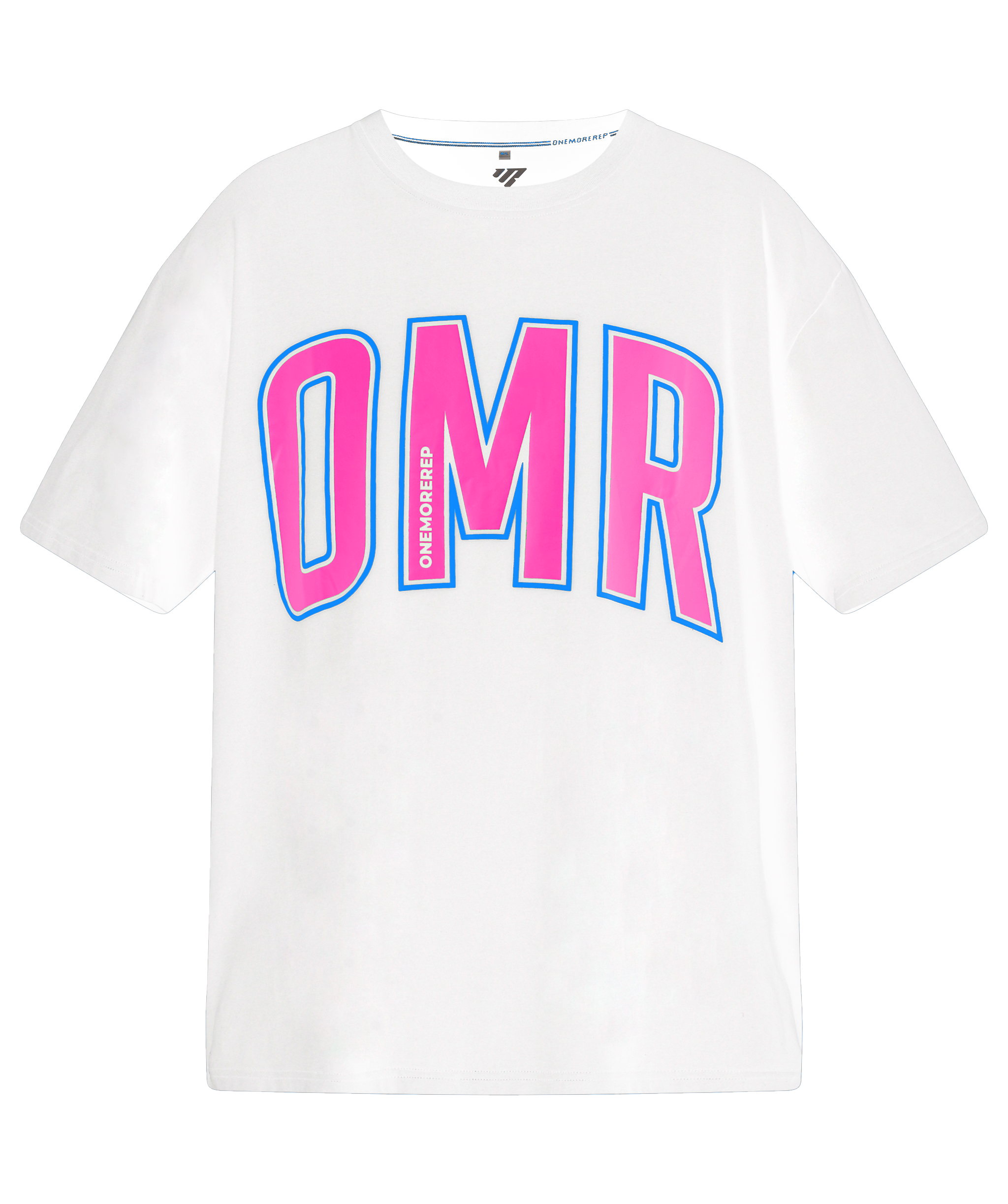 Oversized Pump Tee White/Bubblegum Pink