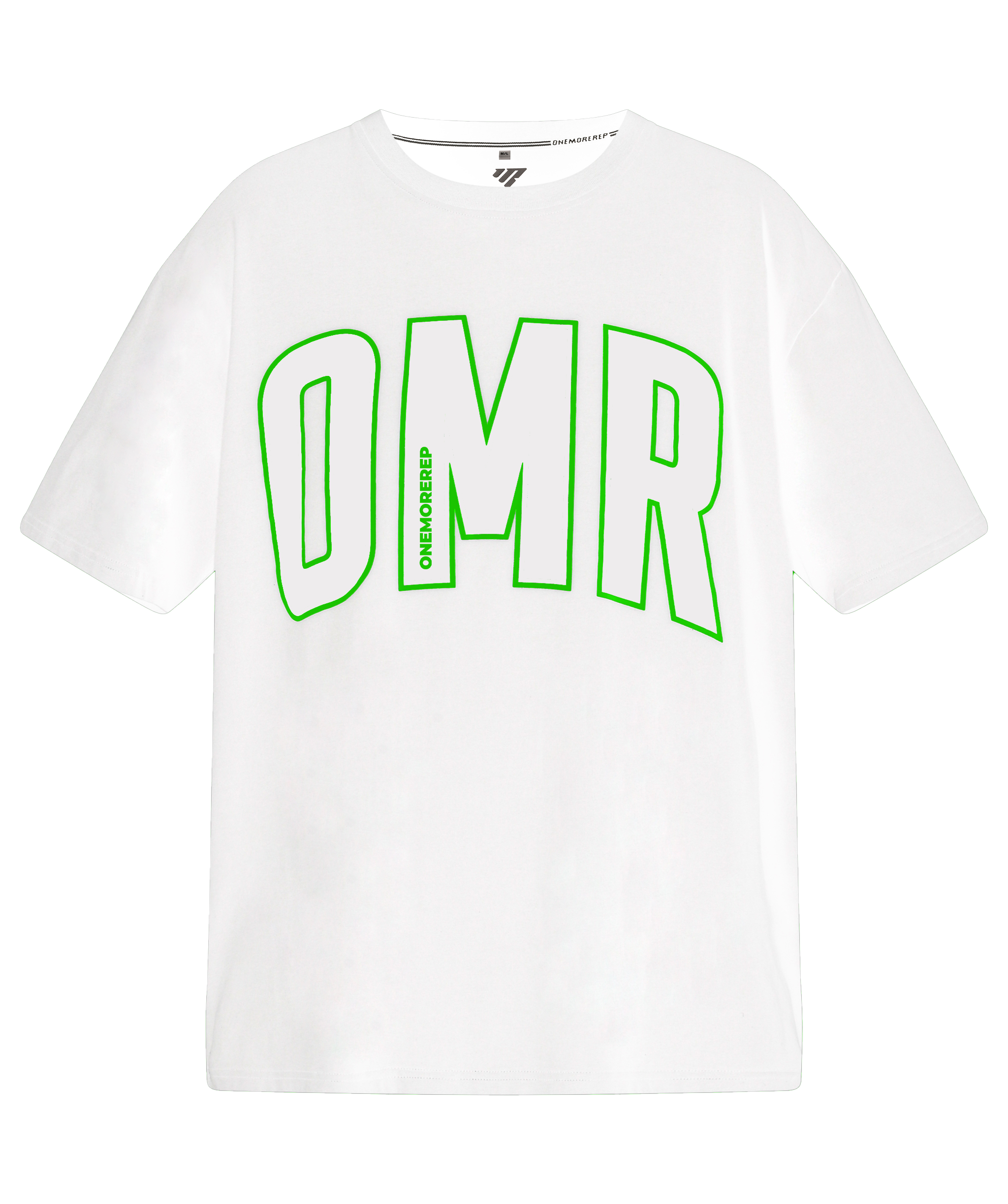 Oversized Pump Tee White/Green