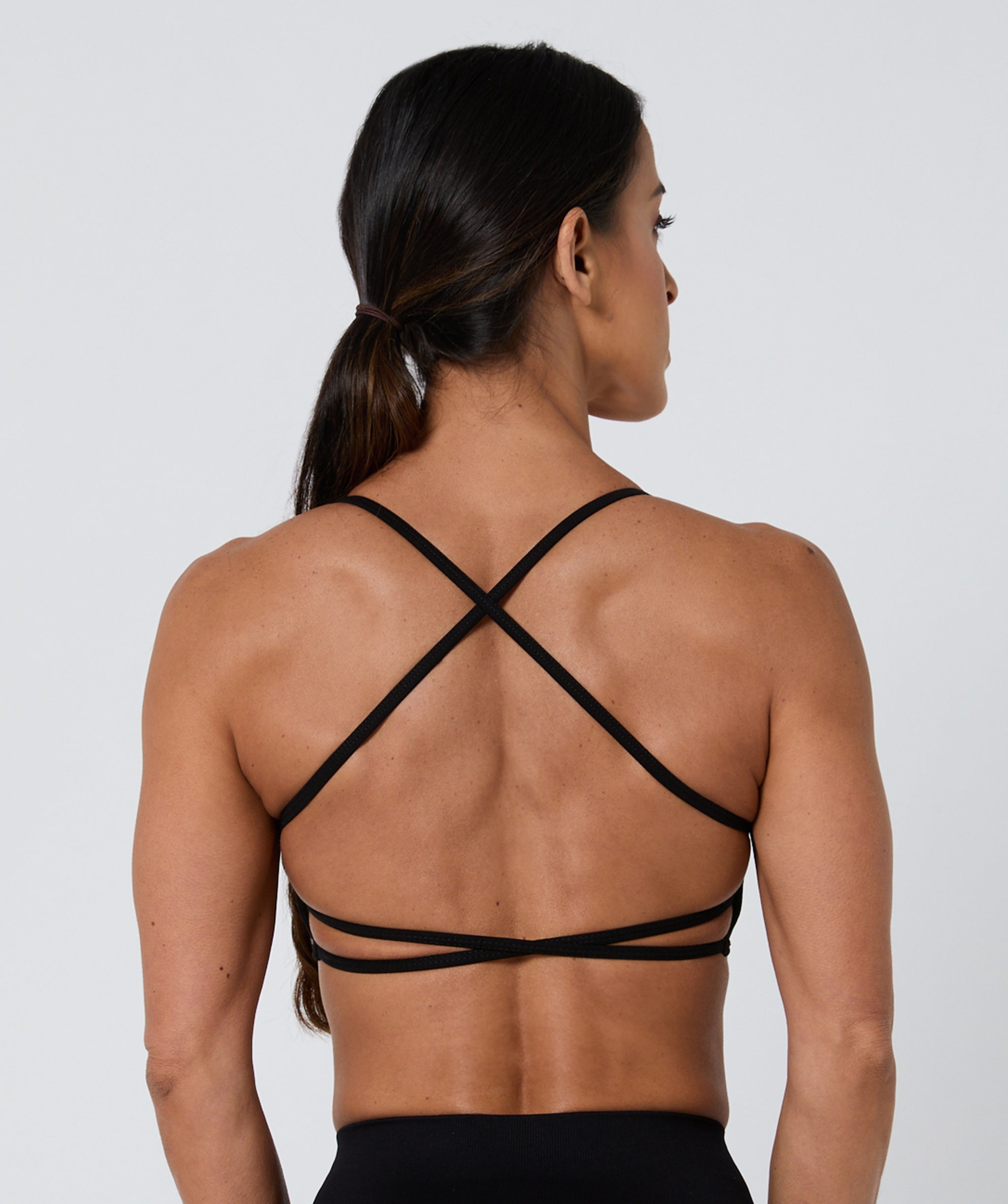 Luscious Seamless Strappy Bralette Black