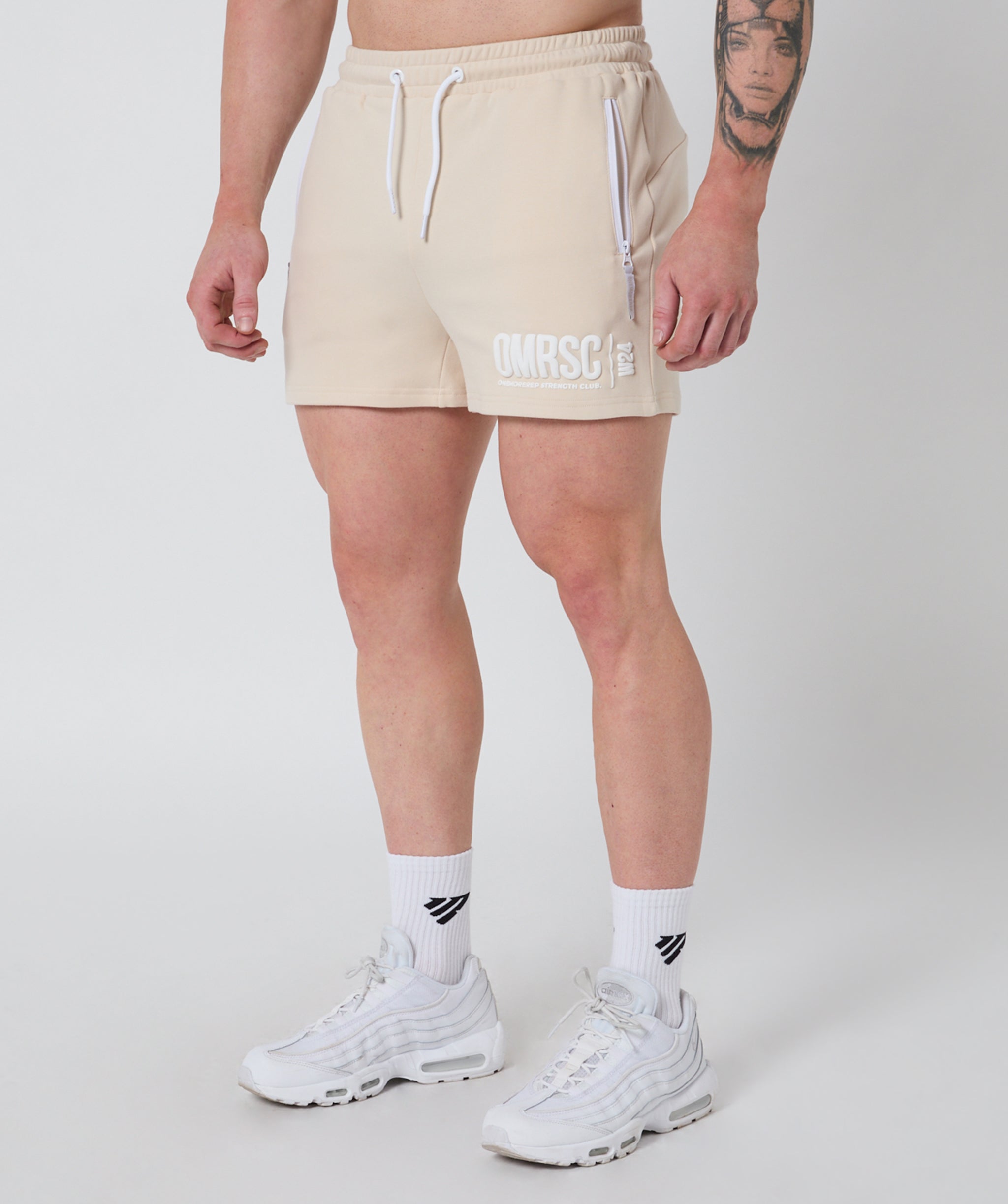 Strength Club Track Shorts Bone