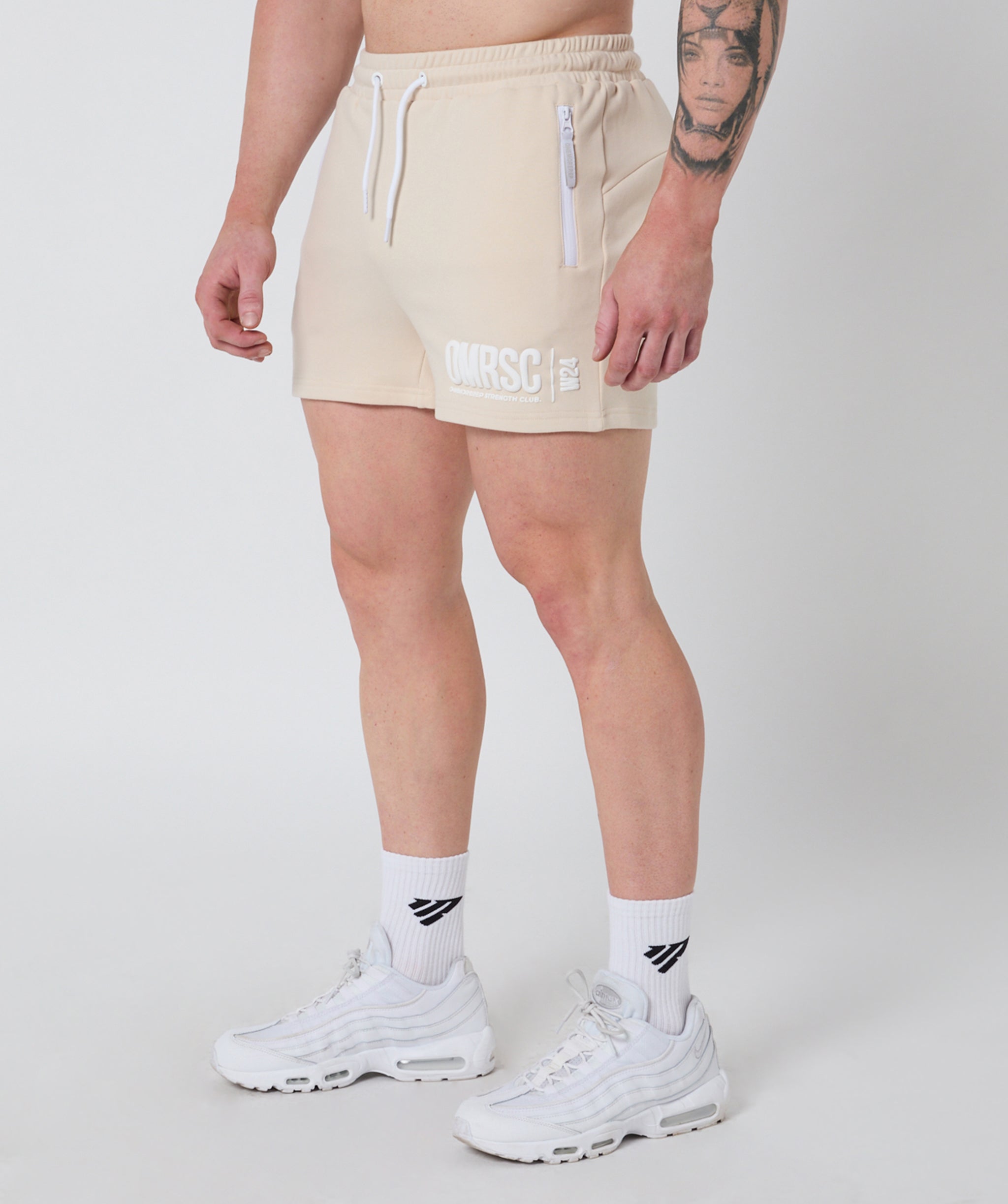 Strength Club Track Shorts Bone