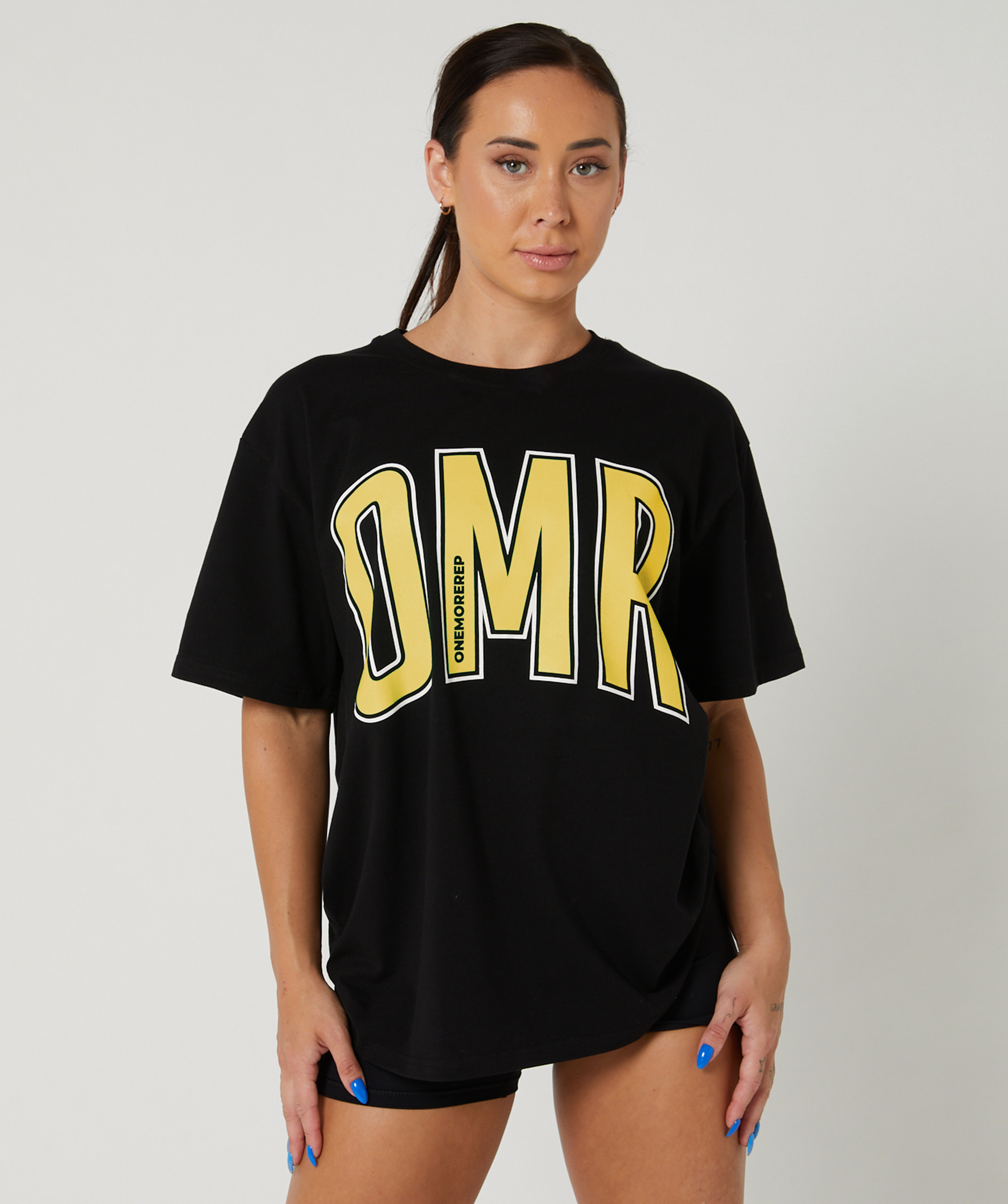 Oversized Pump Tee Black/Lemon Sorbet