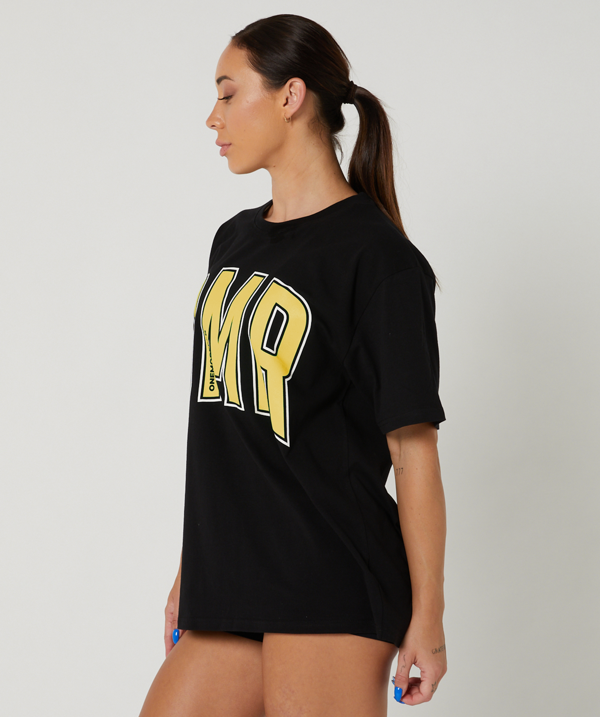 Oversized Pump Tee Black/Lemon Sorbet