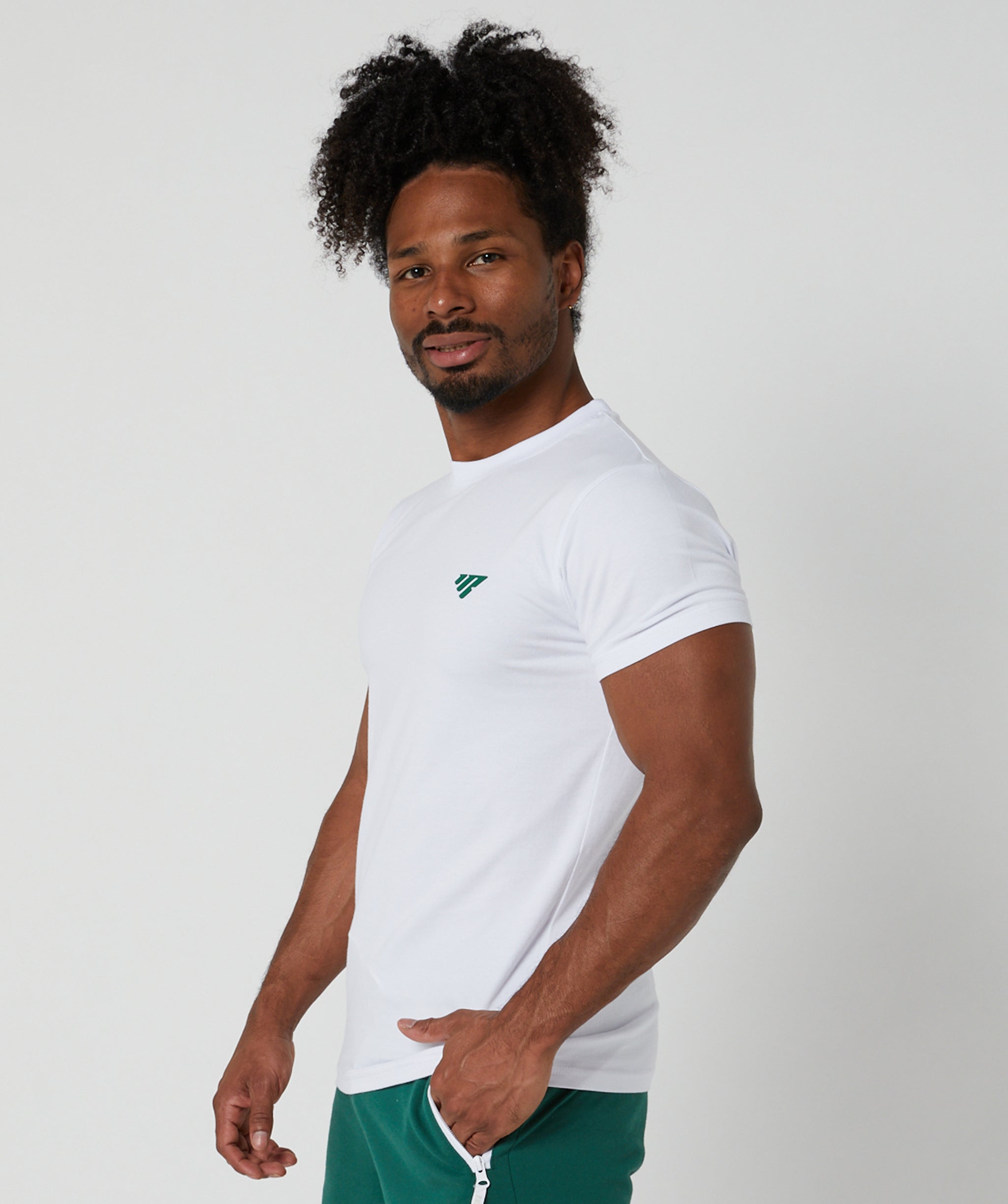 Flex Tee Off White/Forest