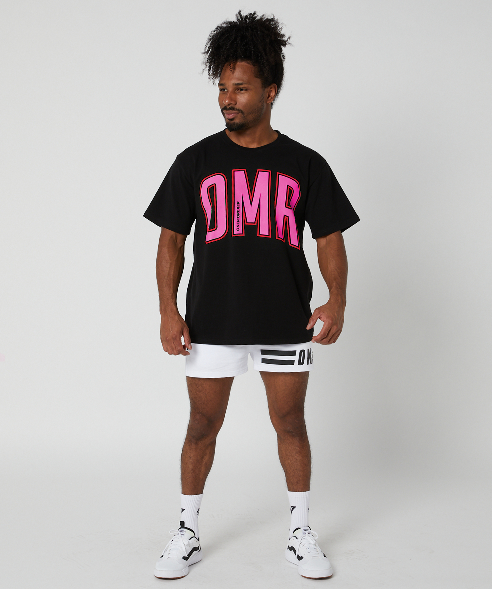 Oversized Pump Tee Black/Pink Sherbet