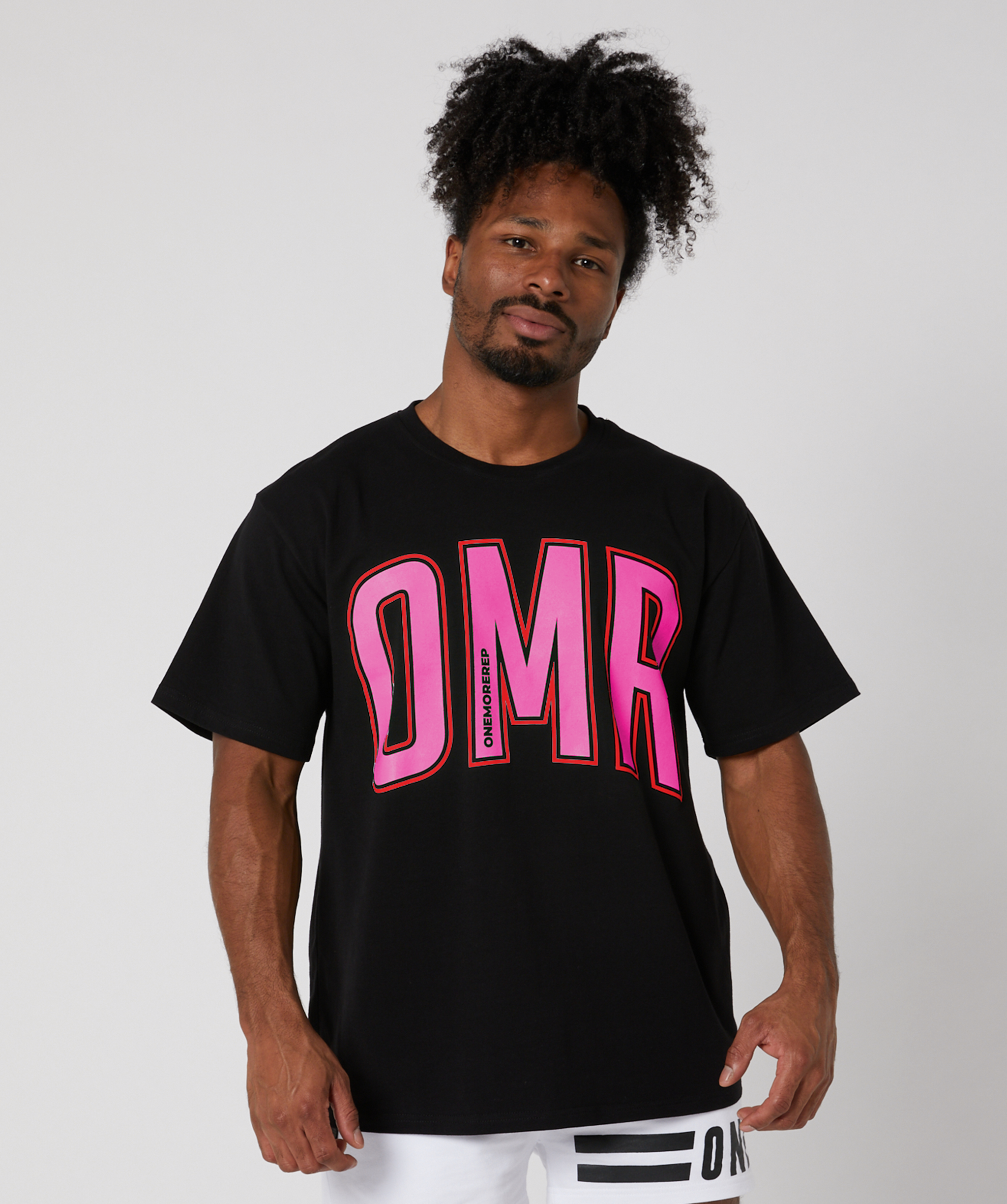 Oversized Pump Tee Black/Pink Sherbet