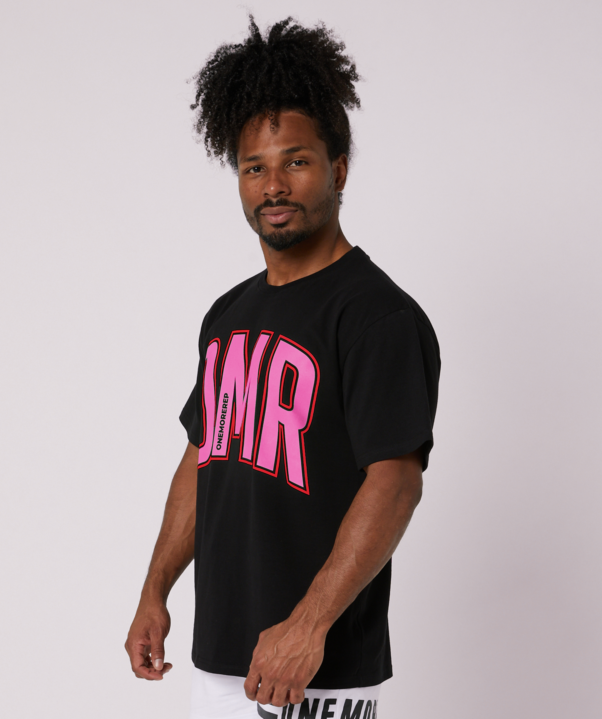 Oversized Pump Tee Black/Pink Sherbet
